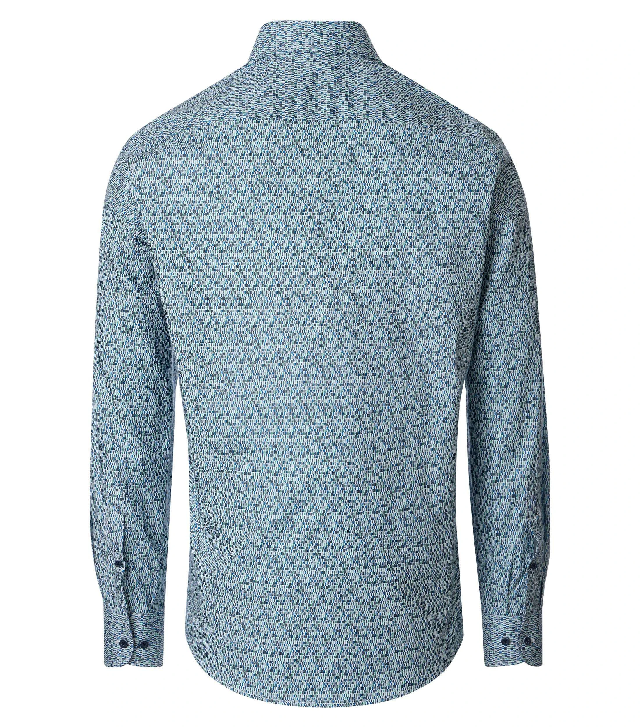 Freizeithemd im Print-Muster in der Farbe Blau