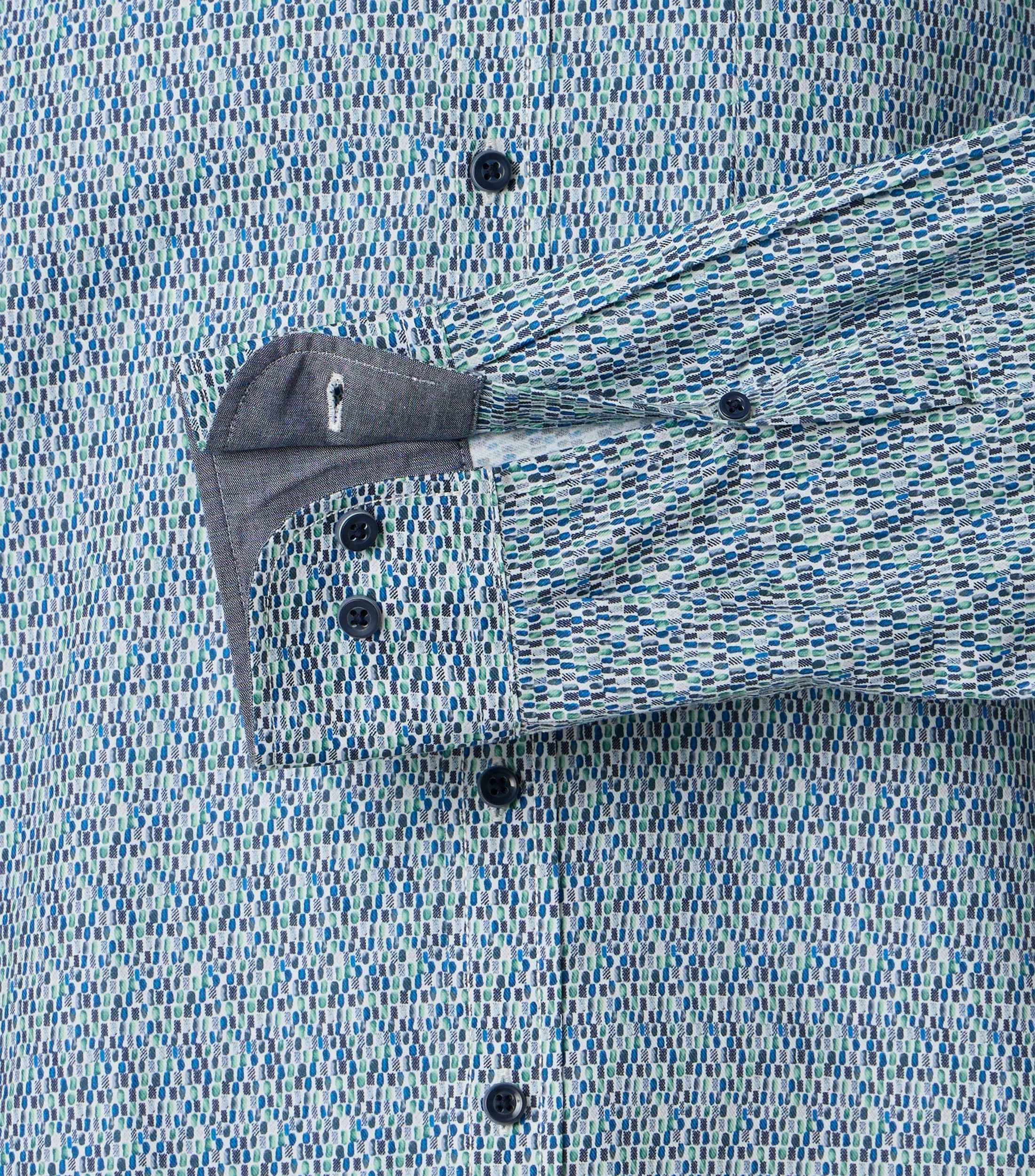 Freizeithemd im Print-Muster in der Farbe Blau