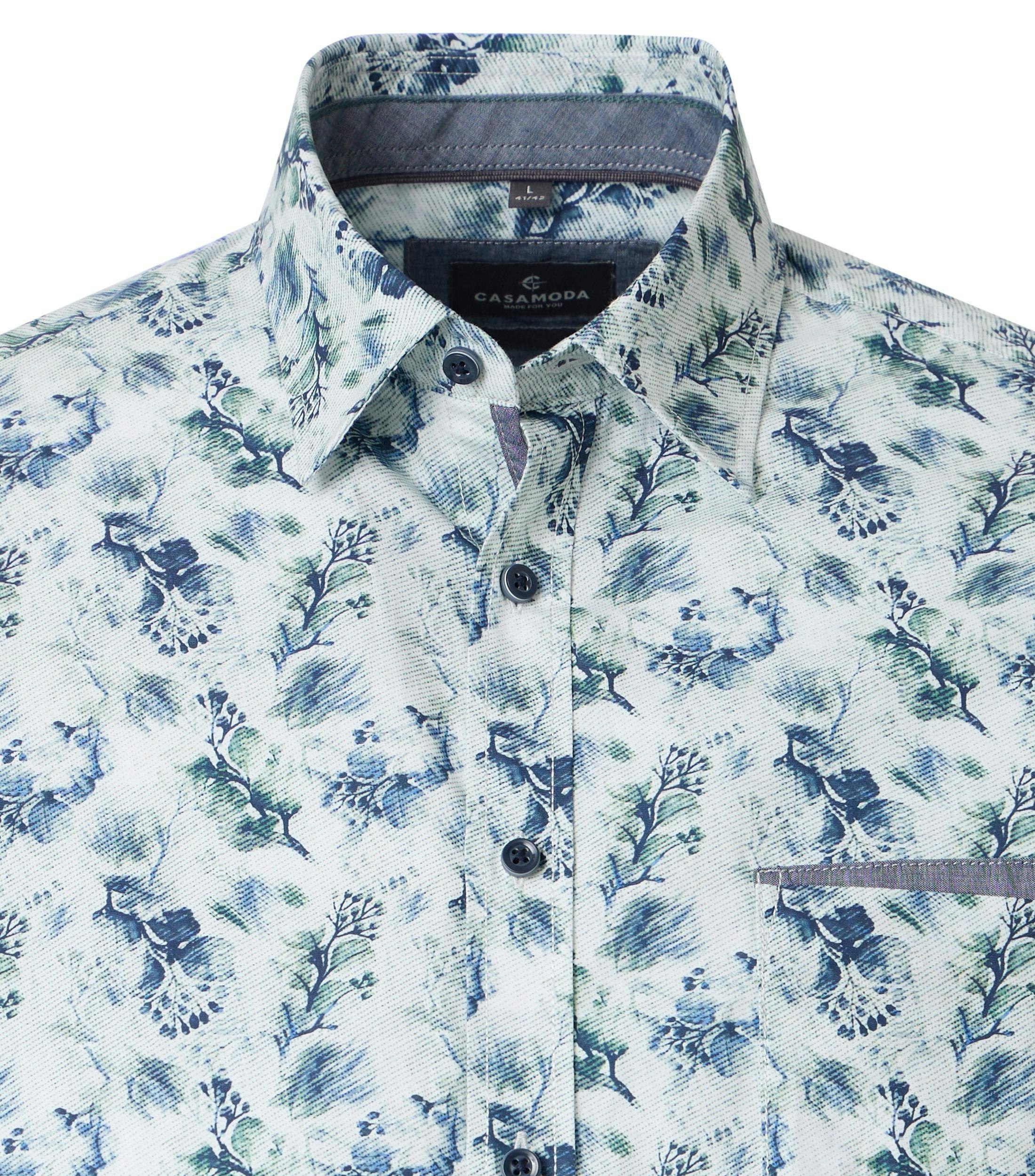 Freizeithemd im Print-Muster in der Farbe Blau