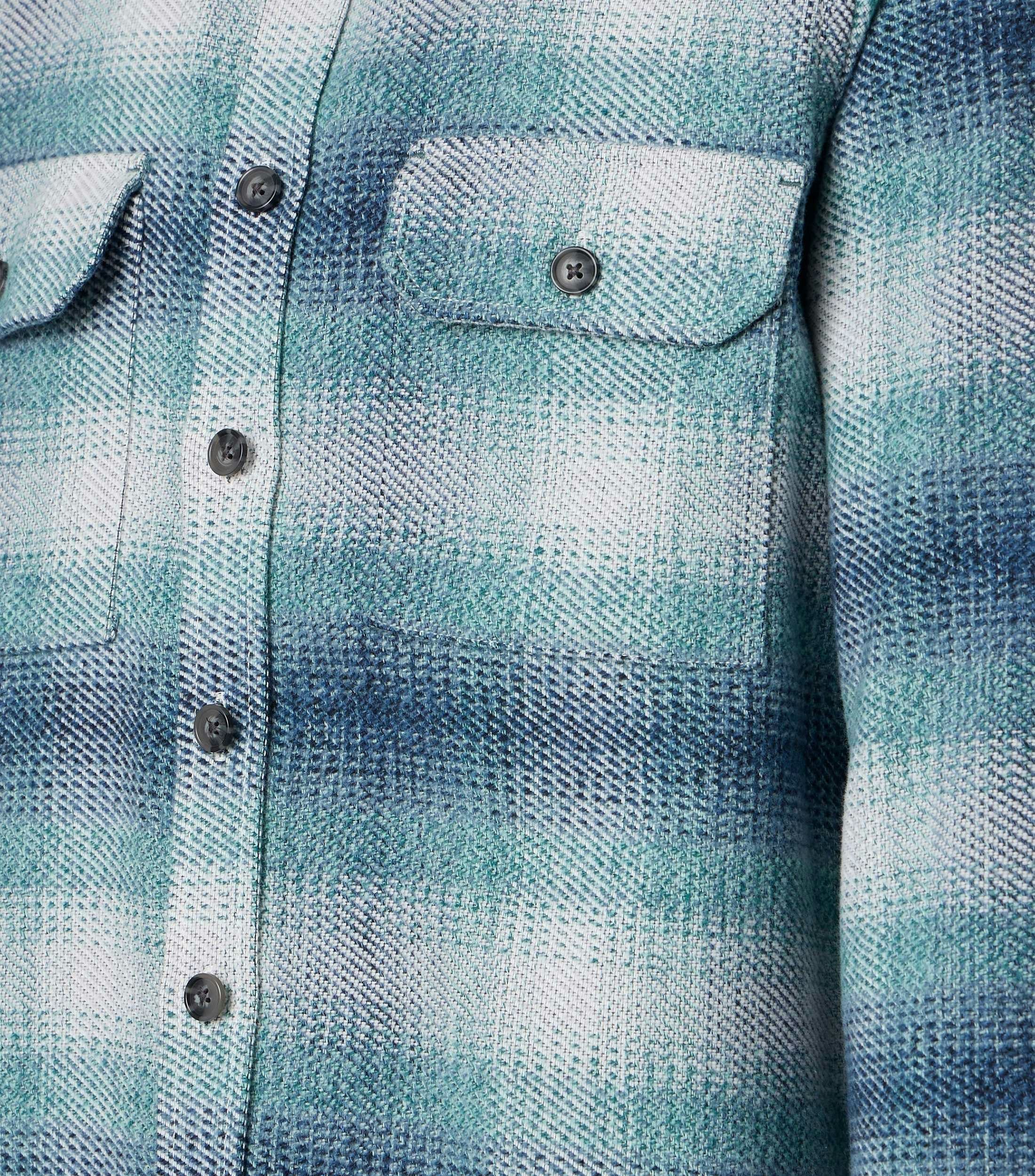 Hemdjacke im karierten Muster in der Farbe Blau