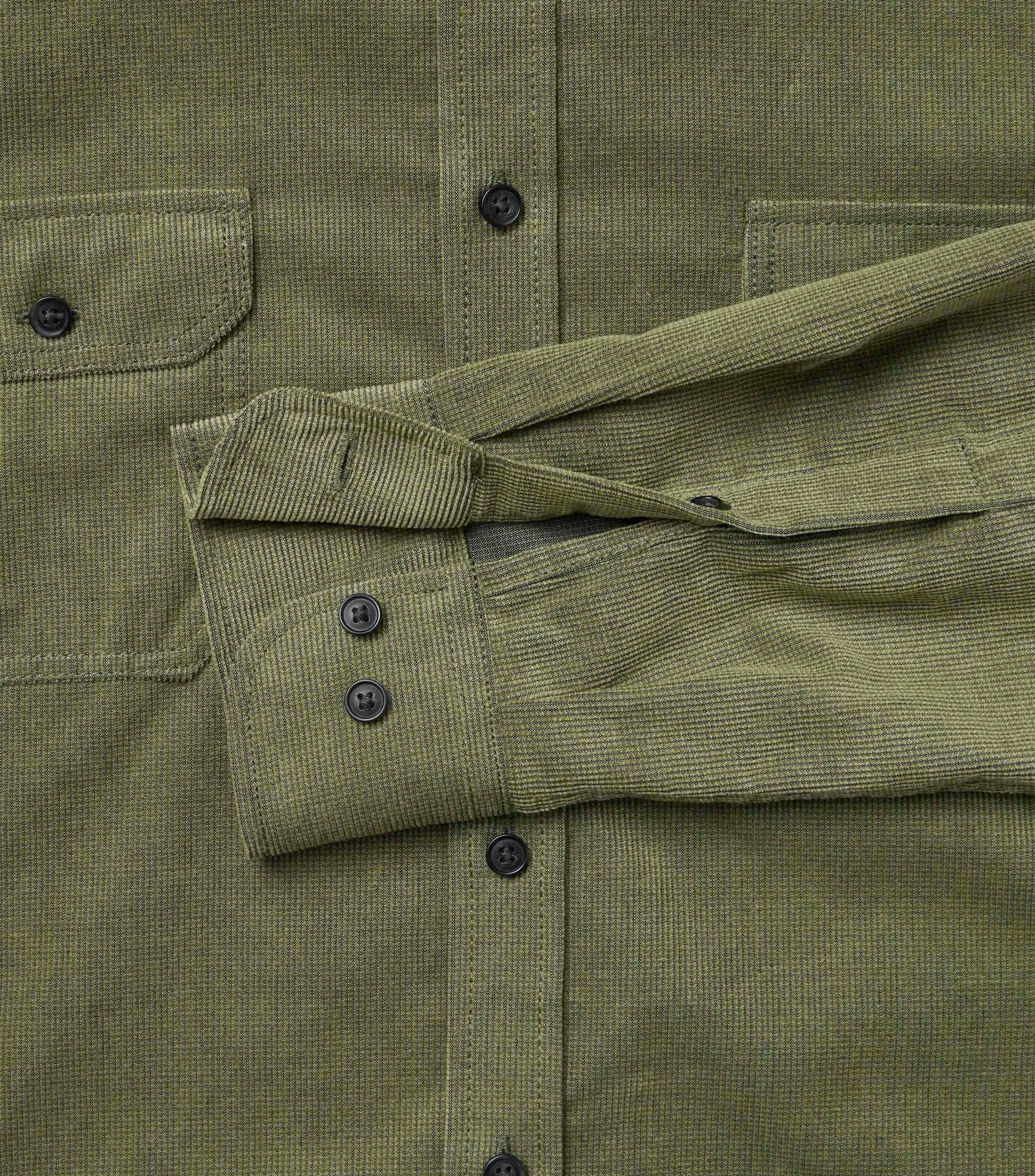 Freizeithemd im unifarbenen Design in der Farbe Grün