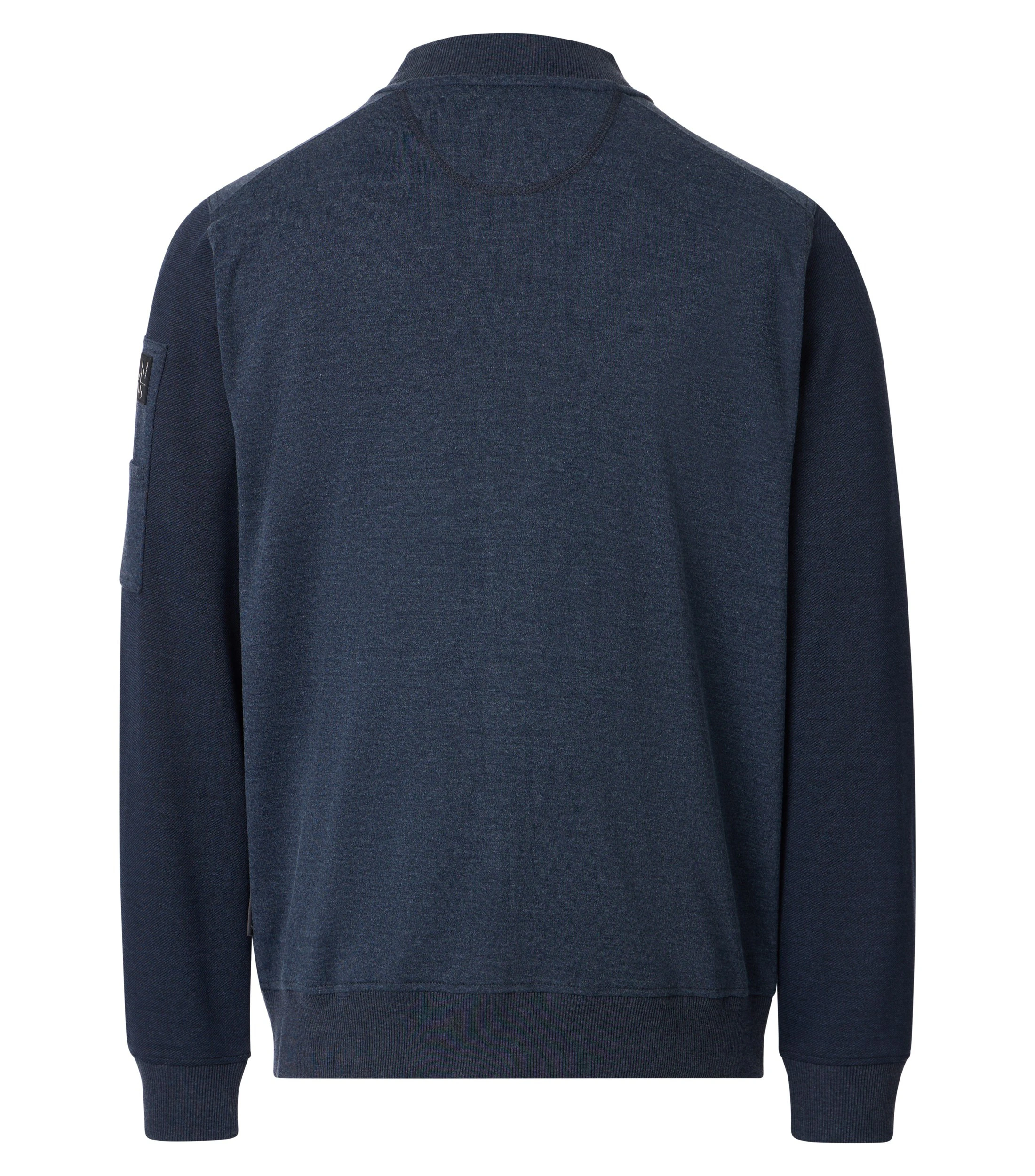 Sweatjacke im unifarbenen Design in der Farbe Dunkelblau