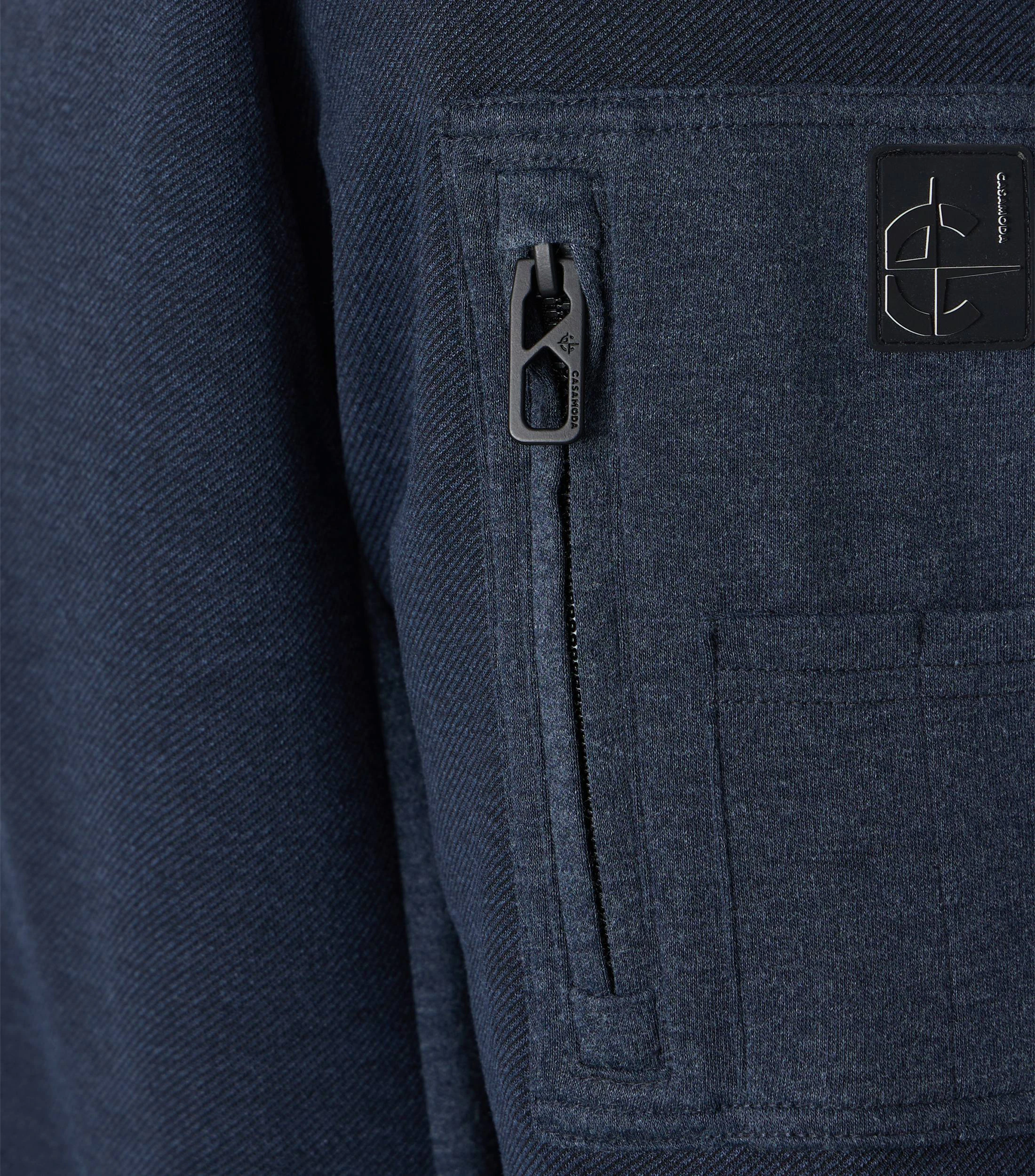 Sweatjacke im unifarbenen Design in der Farbe Dunkelblau