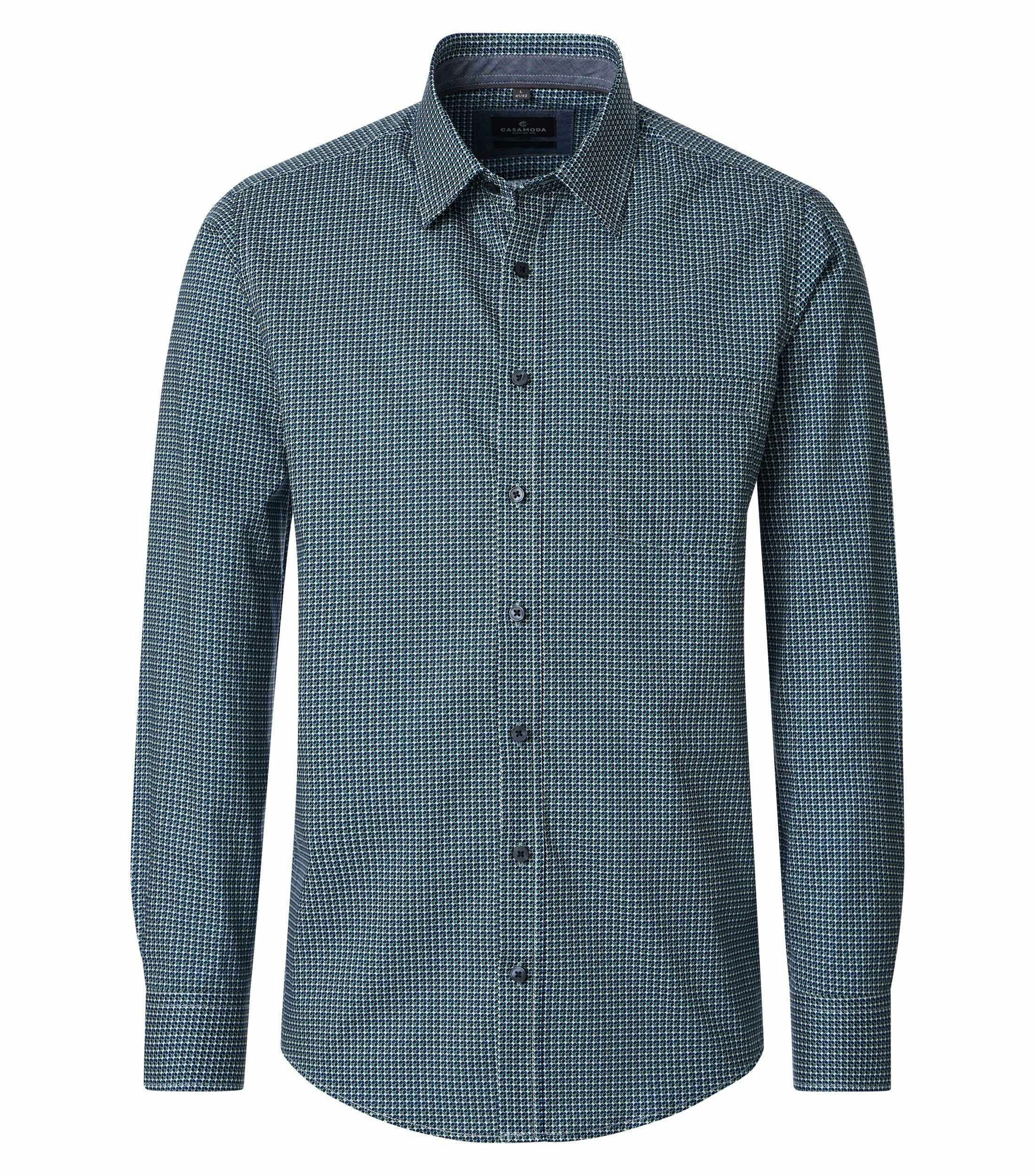 Freizeithemd im Print-Muster in der Farbe Blau