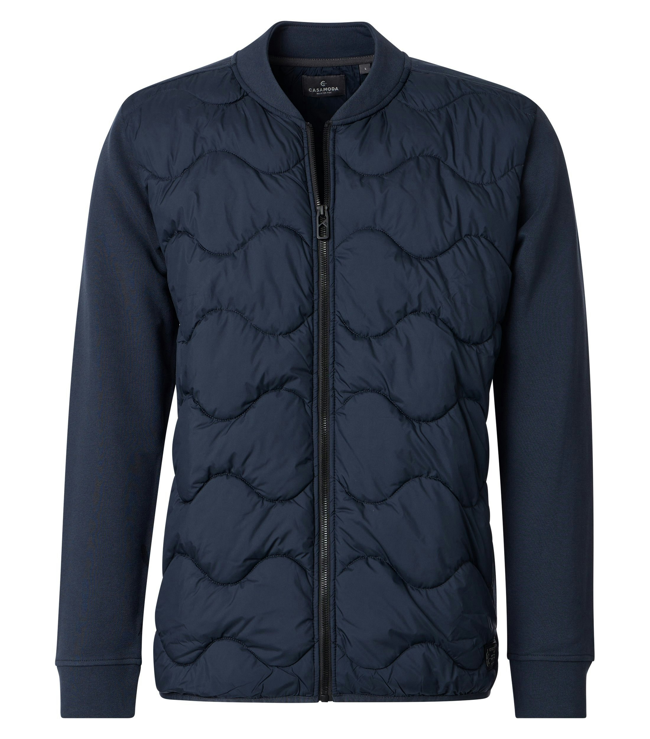 Sweatjacke im unifarbenen Design in der Farbe Dunkelblau