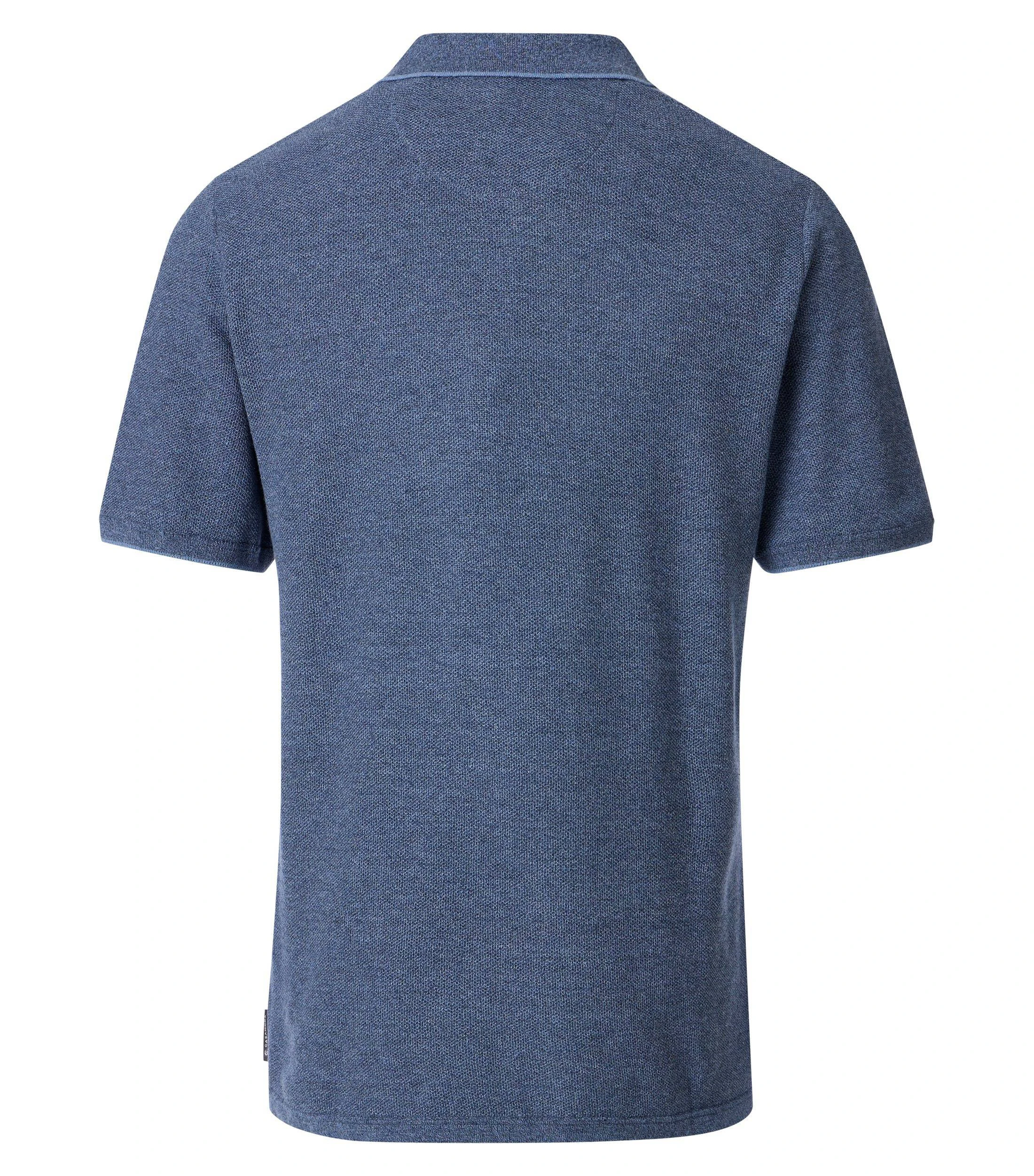 Polo-Shirt im unifarbenen Design in der Farbe Blau