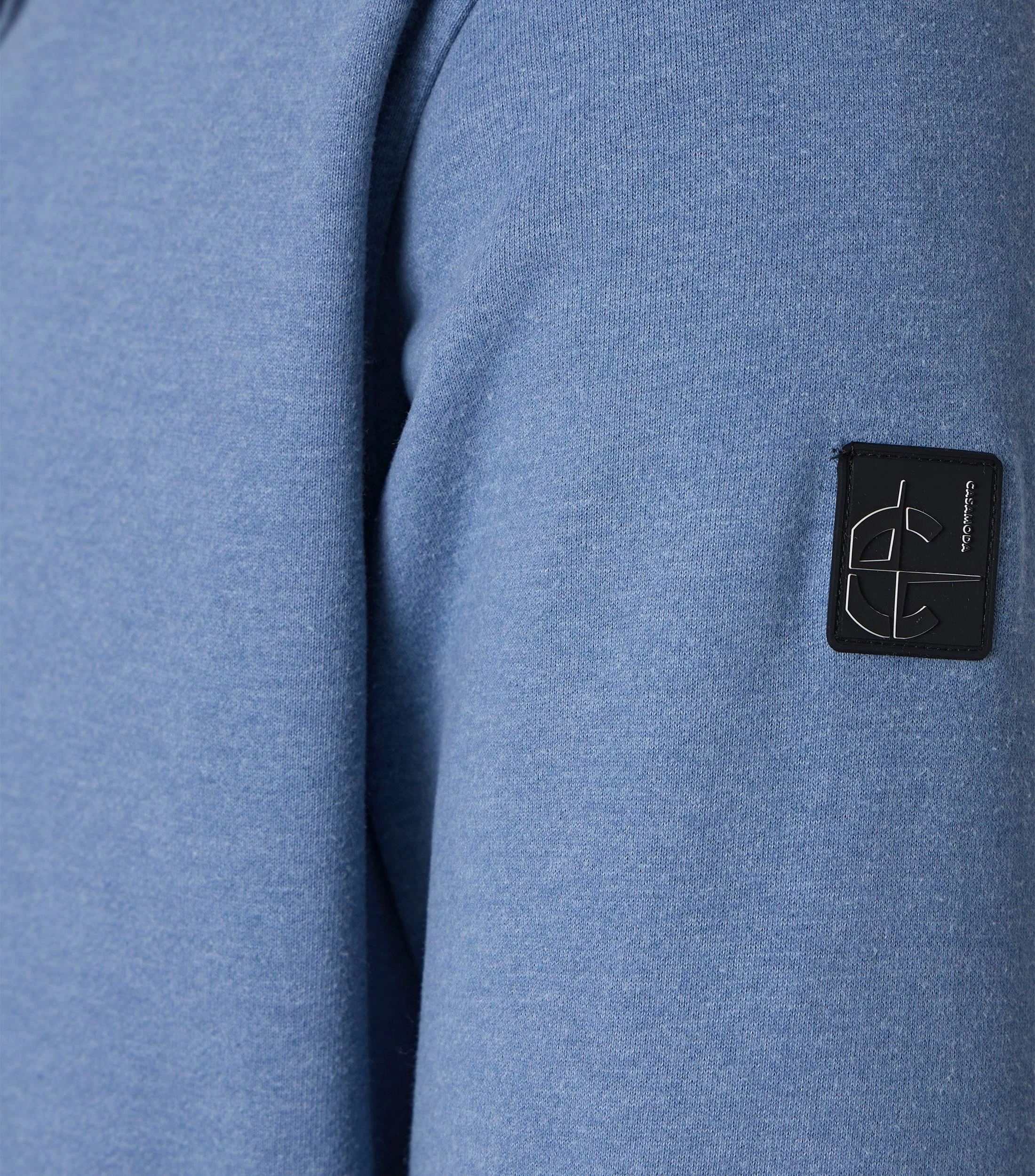 Sweatjacke im unifarbenen Design in der Farbe Blau