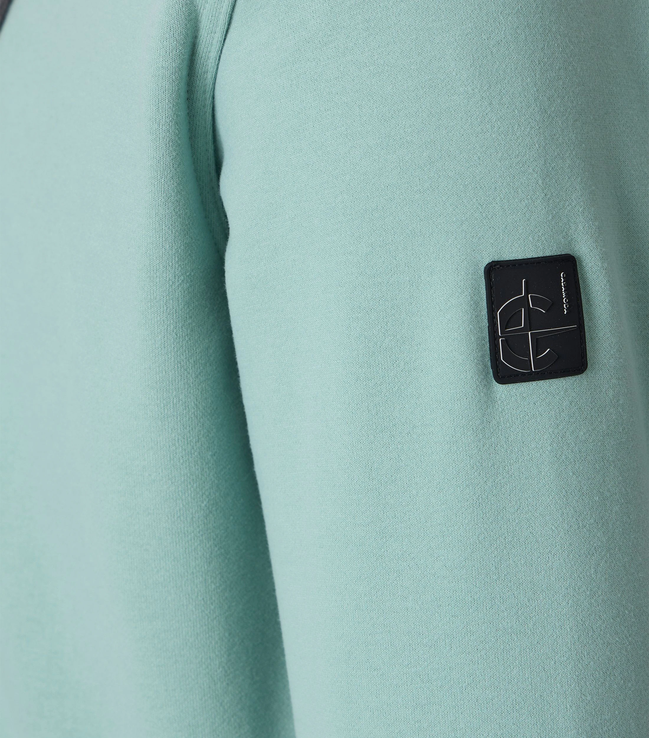 Sweatjacke im unifarbenen Design in der Farbe Türkis