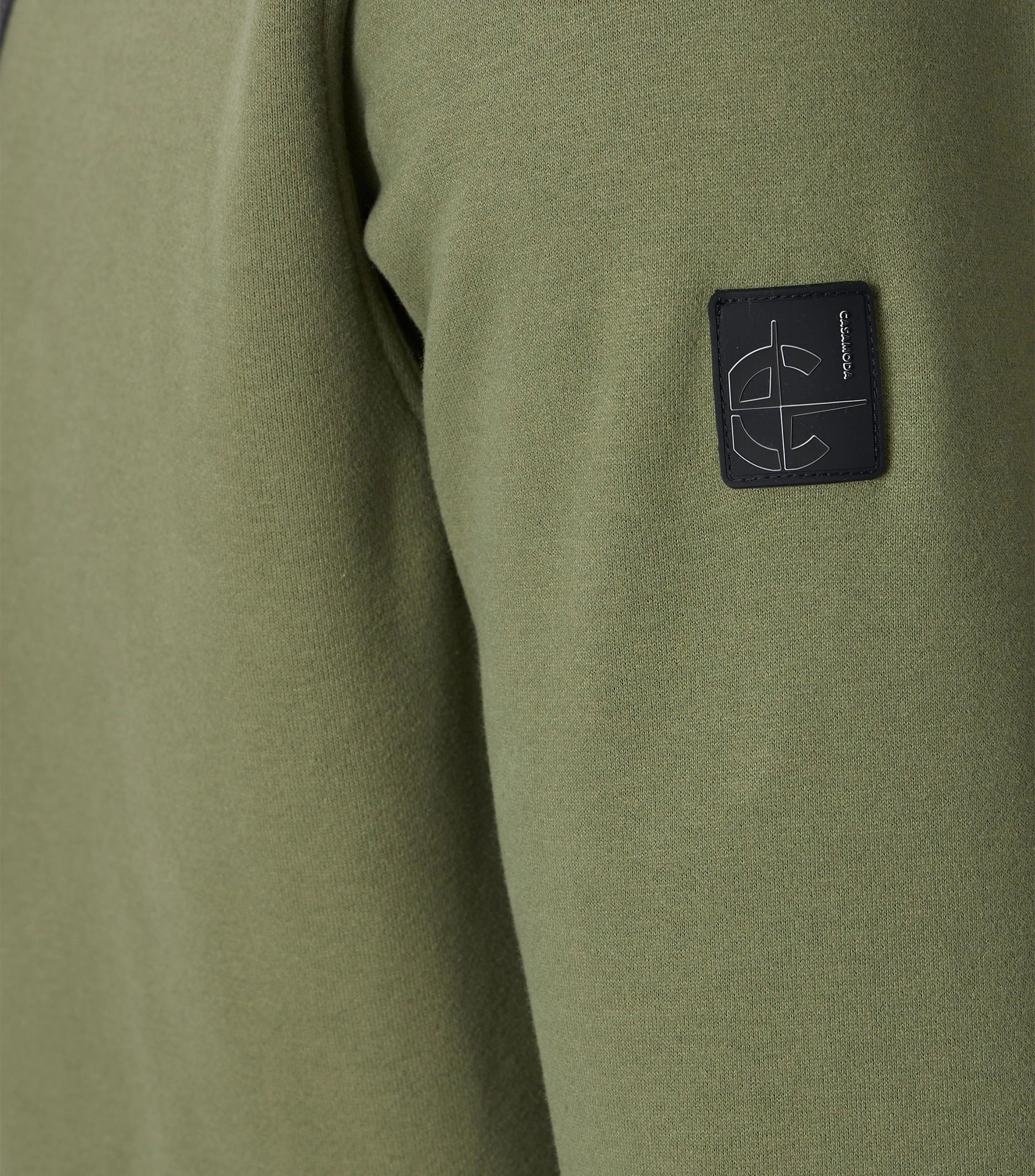 Sweatjacke im unifarbenen Design in der Farbe Grün