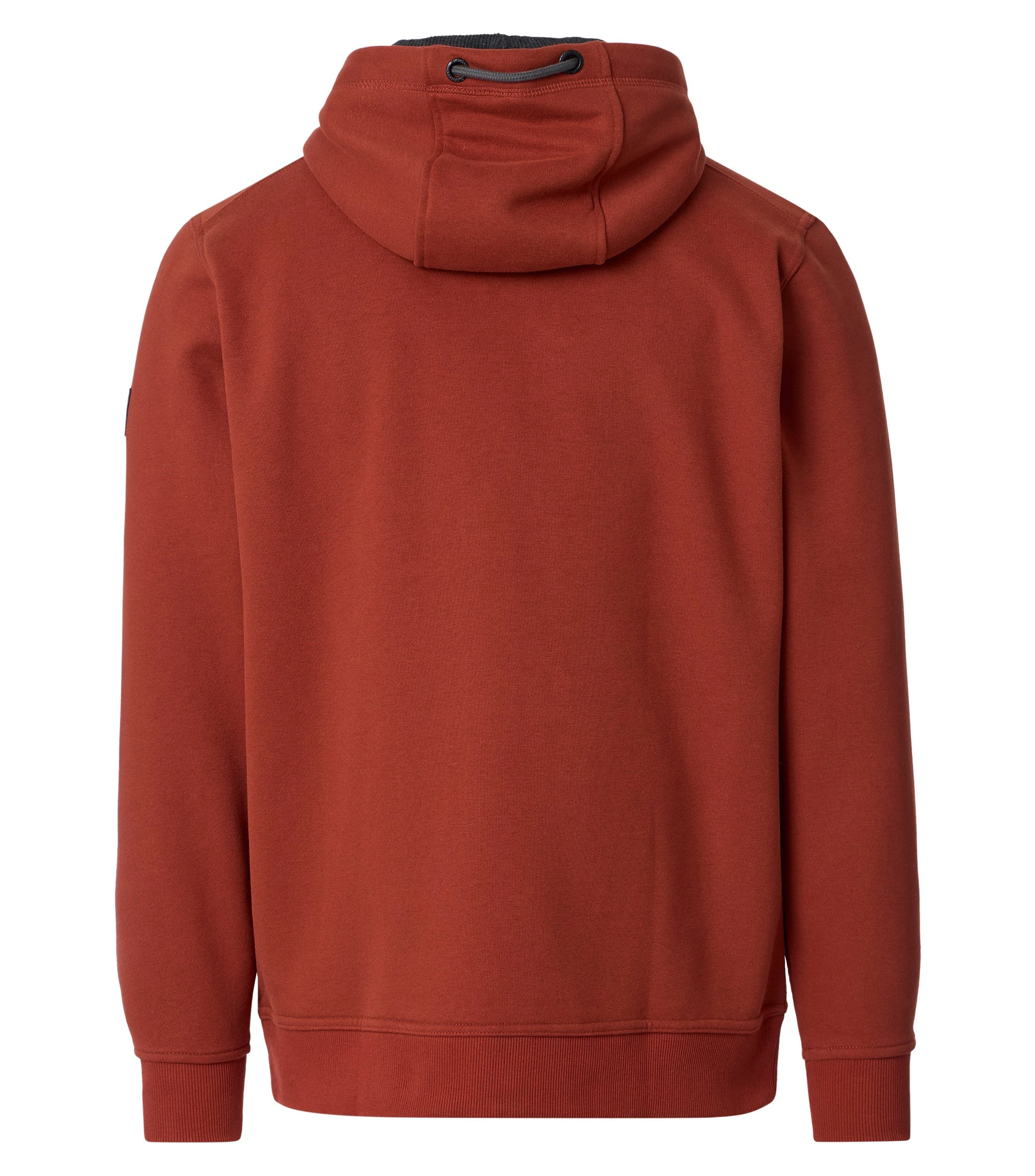 Sweatjacke im unifarbenen Design in der Farbe Rot