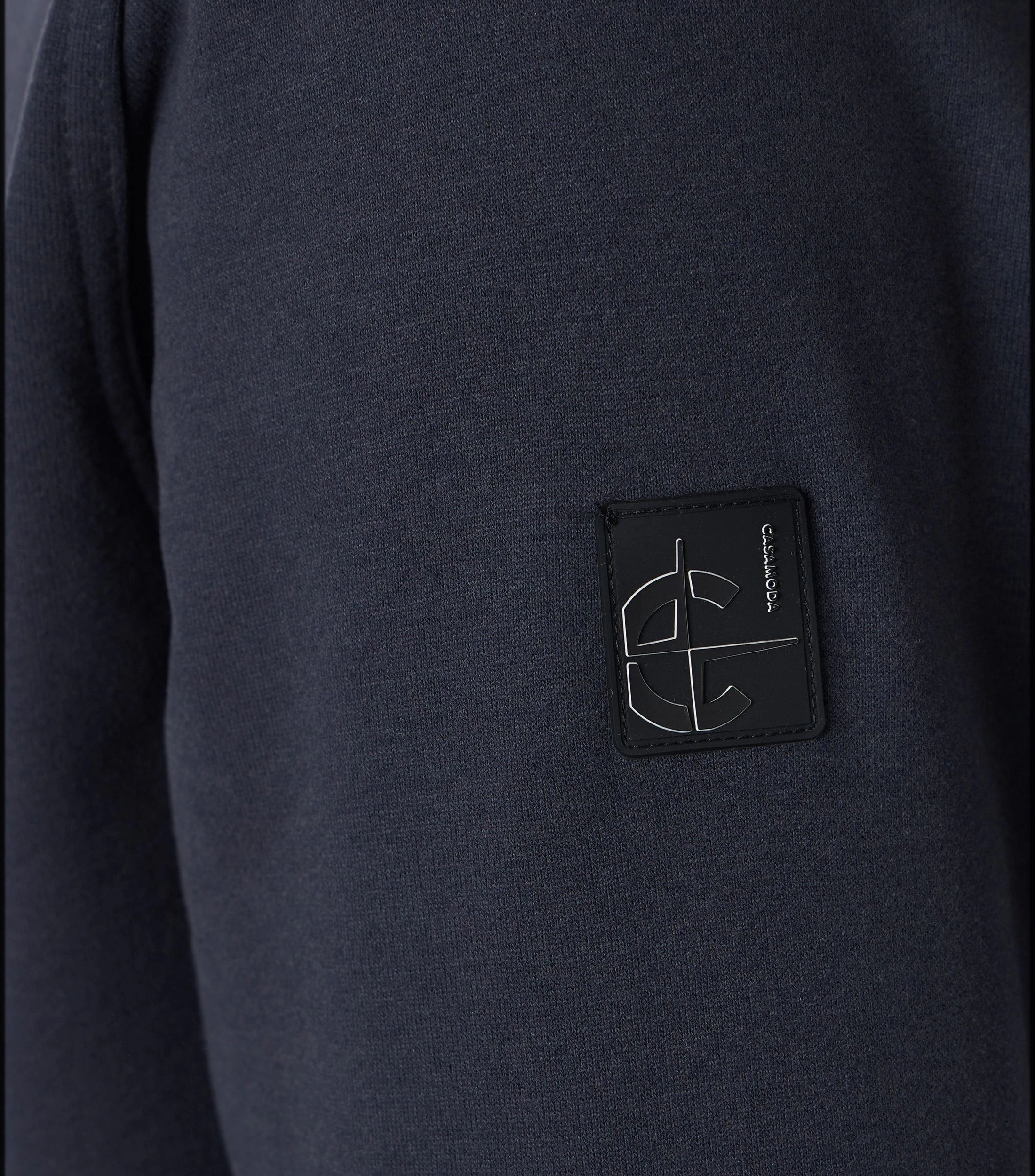 Sweatjacke im unifarbenen Design in der Farbe Dunkelblau