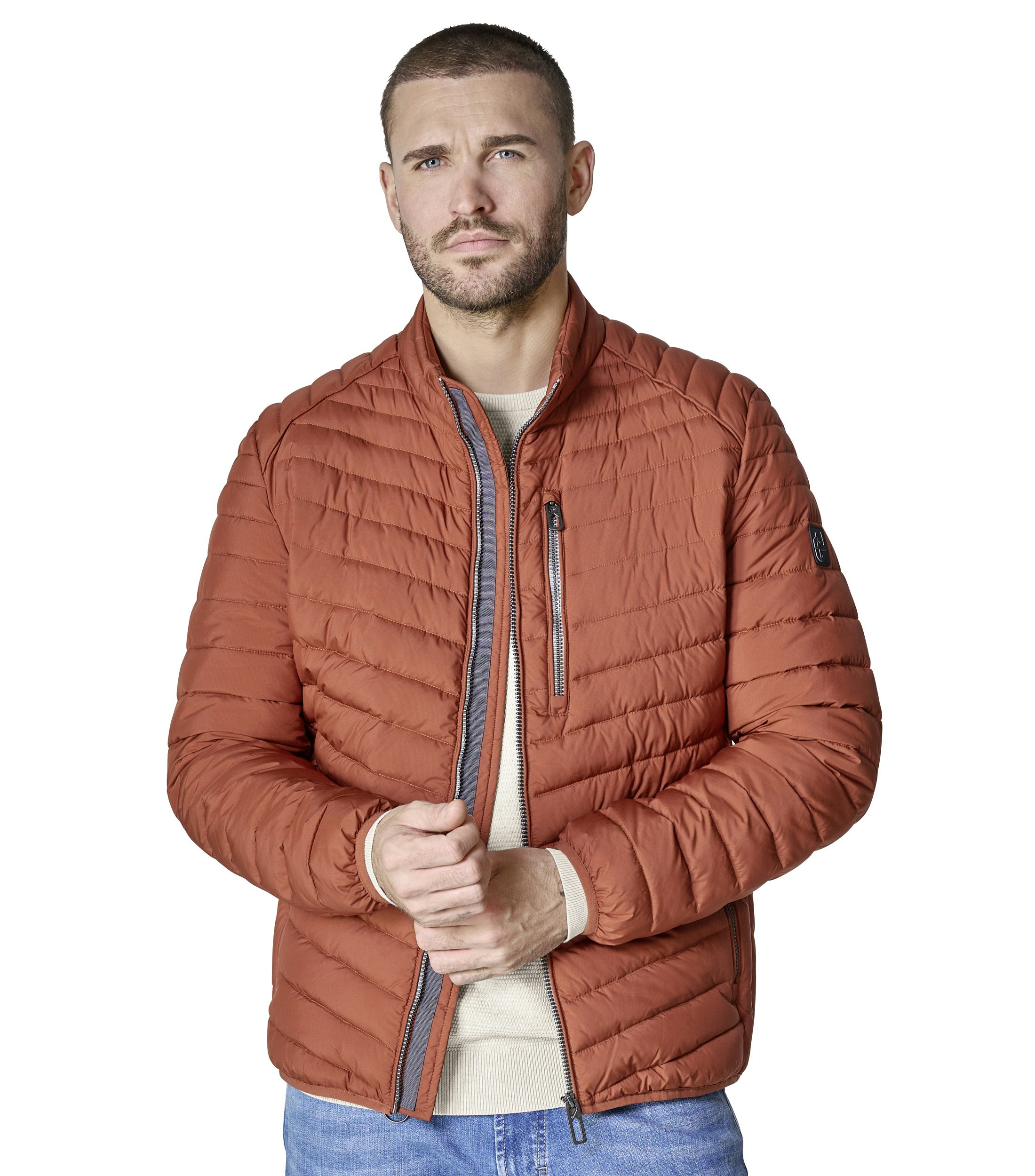 Jacke im unifarbenen Design in der Farbe Rot