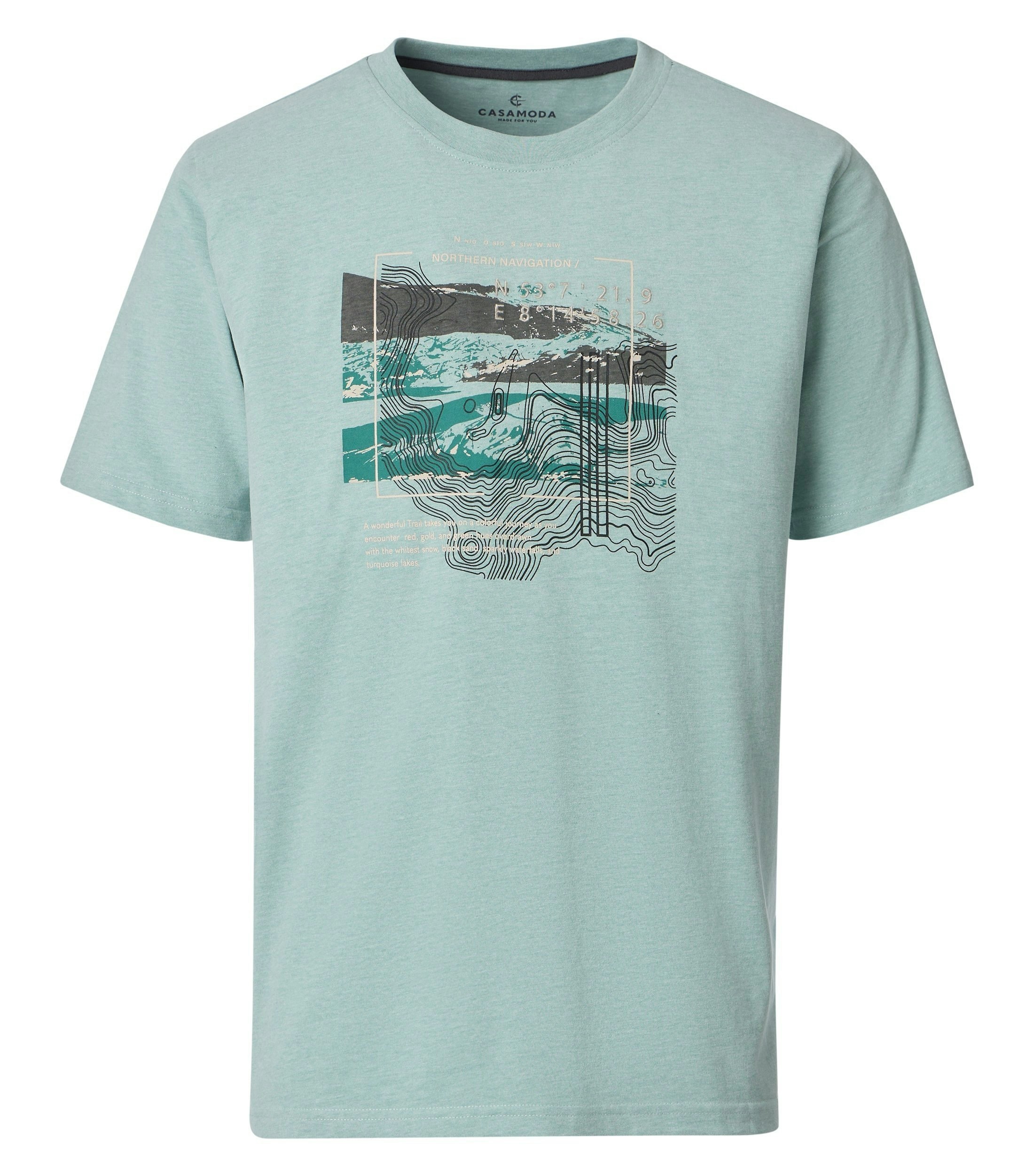 T-Shirt im Print-Muster in der Farbe Türkis
