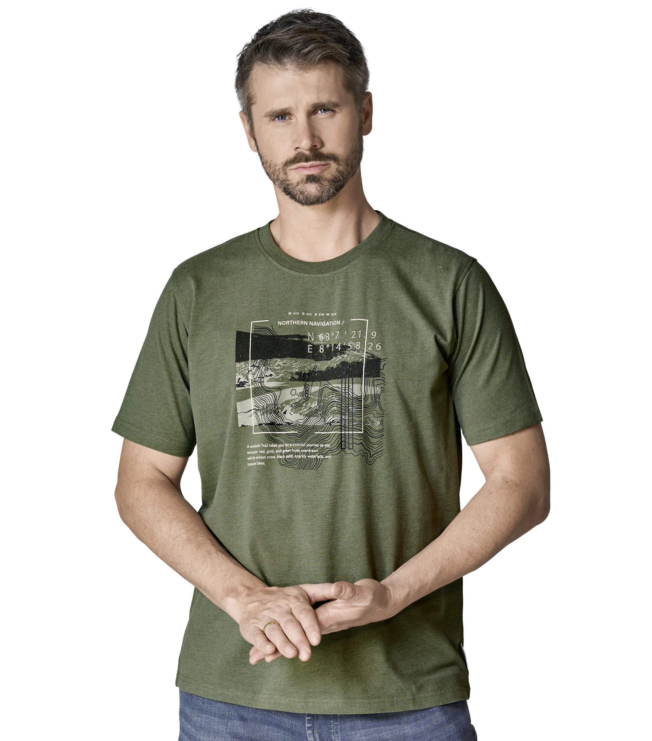 T-Shirt im Print-Muster in der Farbe Grün