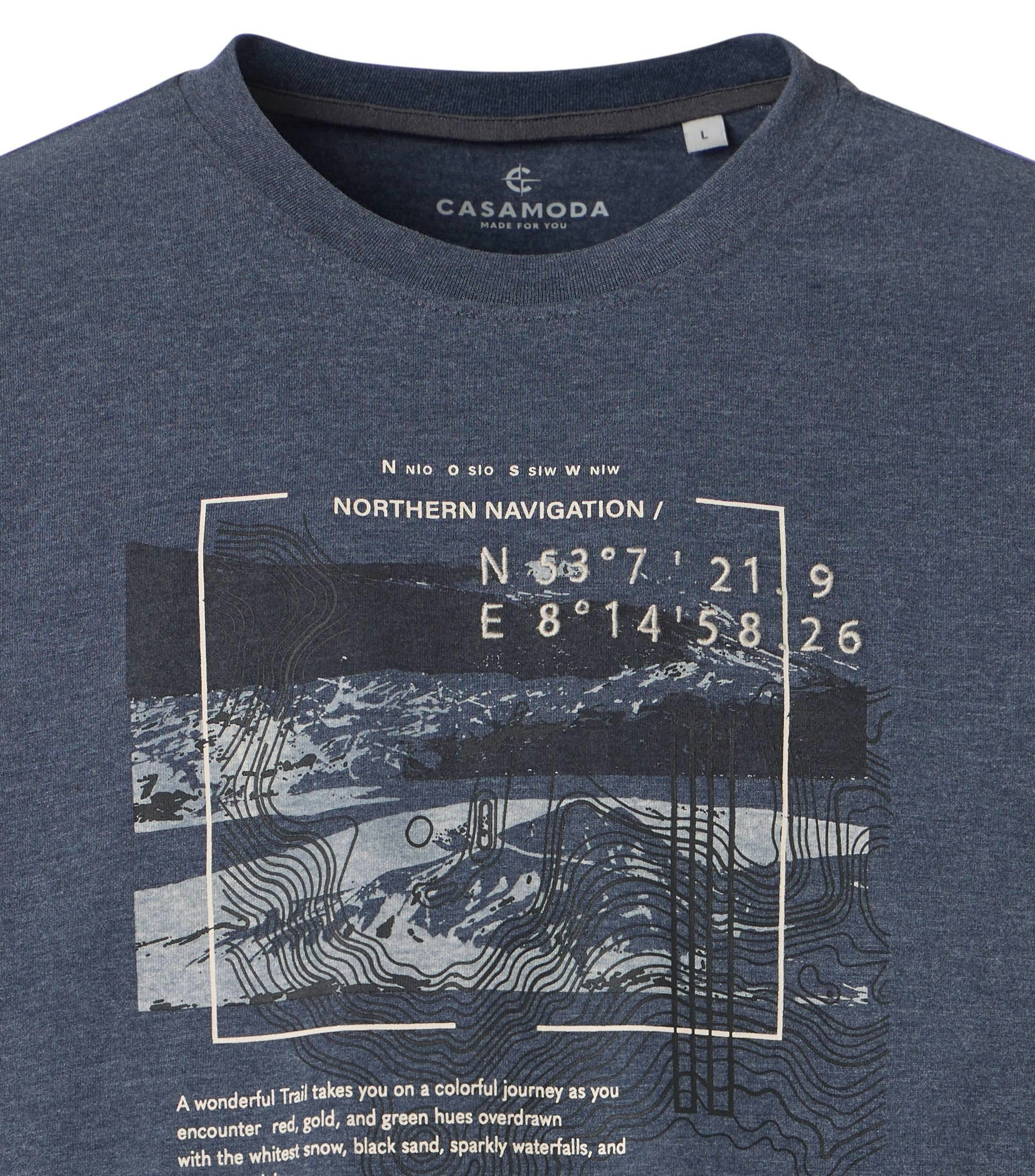 T-Shirt im Print-Muster in der Farbe Dunkelblau