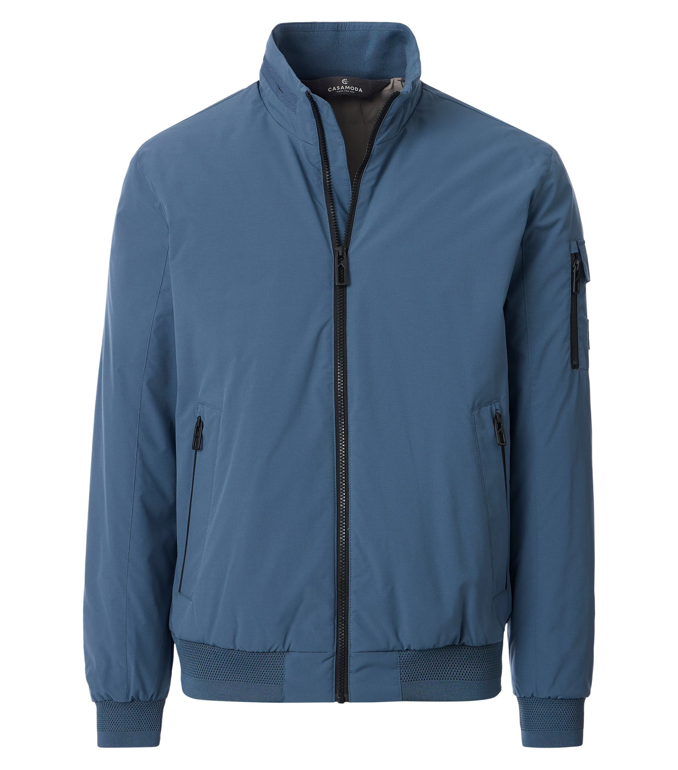 Jacke im unifarbenen Design in der Farbe Blau