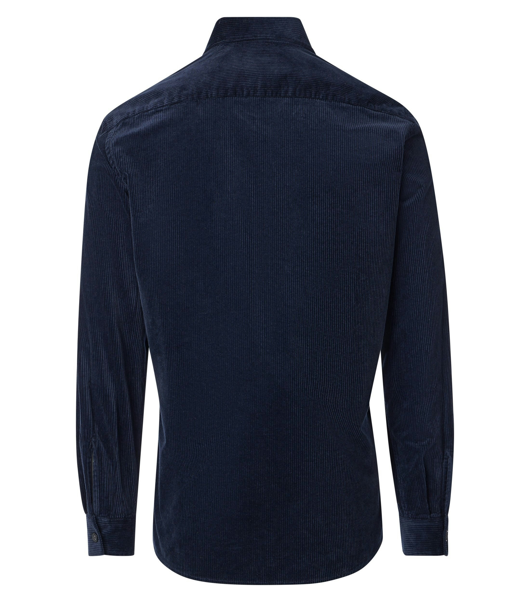Hemdjacke im unifarbenen Design in der Farbe Blau