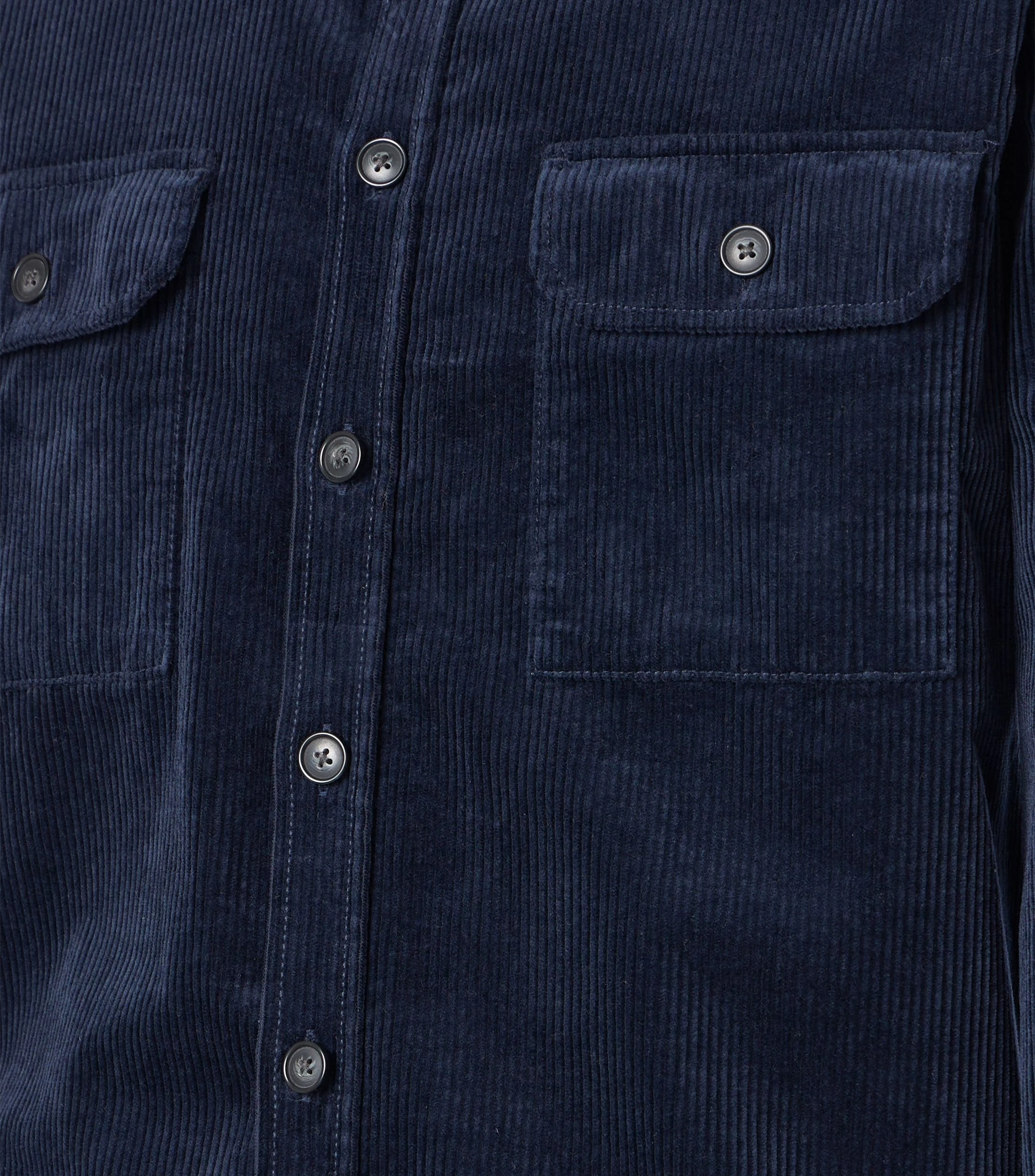 Hemdjacke im unifarbenen Design in der Farbe Blau