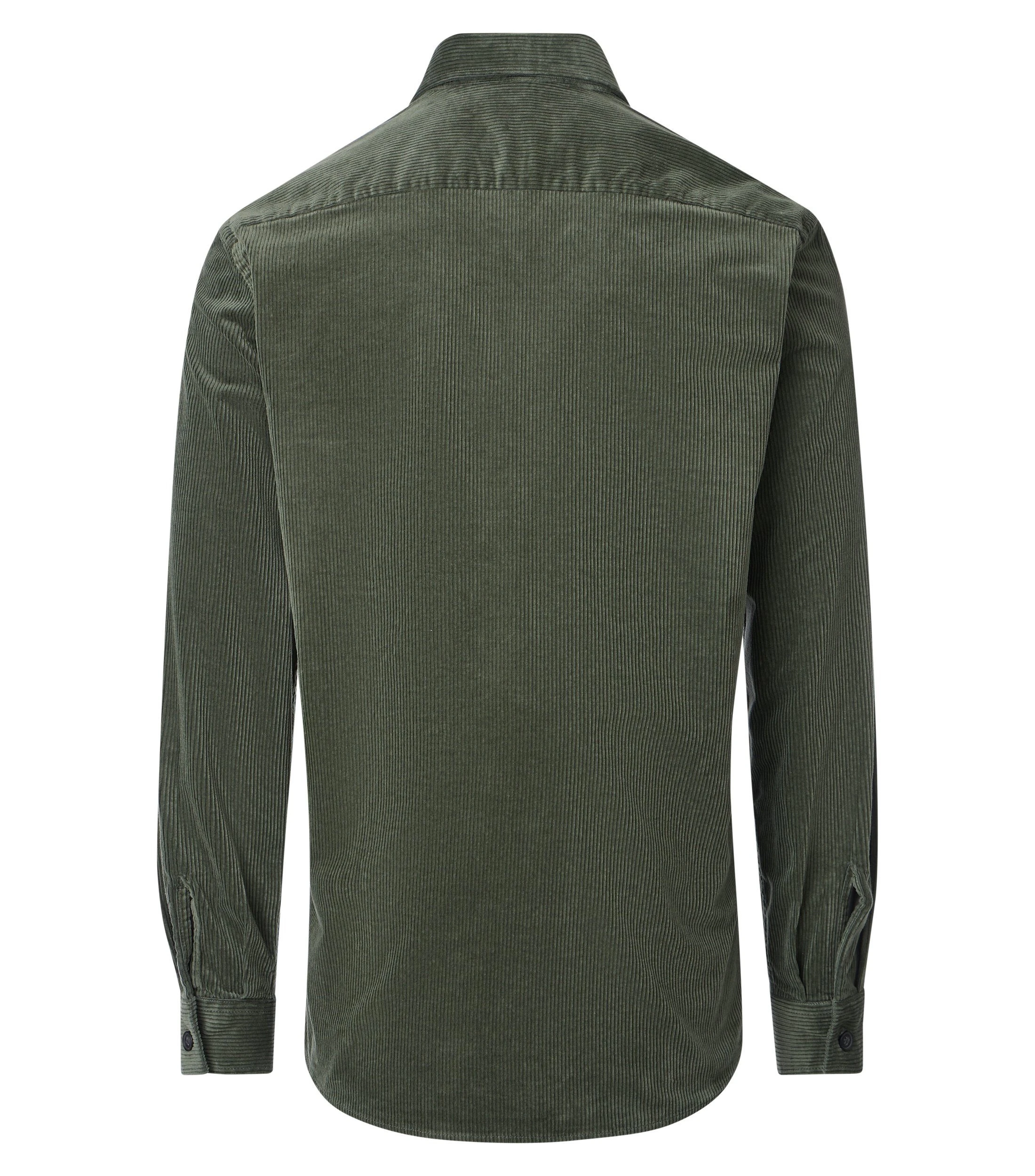 Hemdjacke im unifarbenen Design in der Farbe Grün