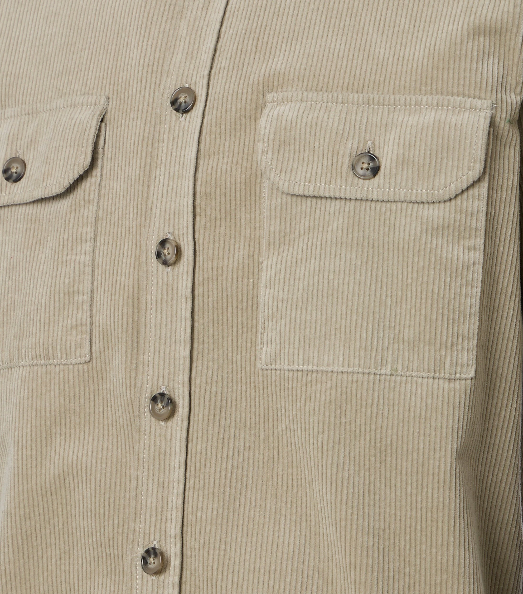 Hemdjacke im unifarbenen Design in der Farbe Beige