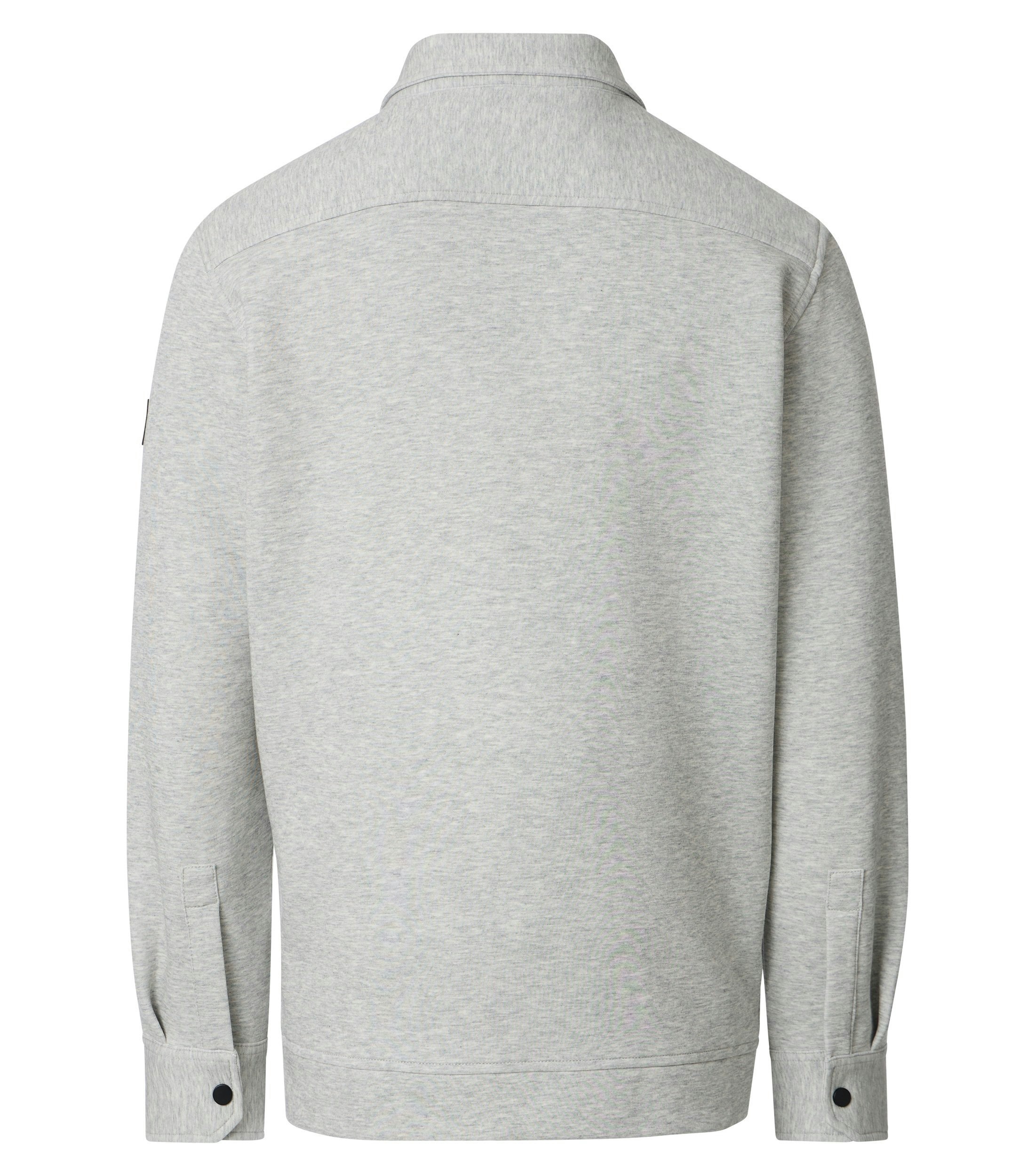 Hemdjacke im unifarbenen Design in der Farbe Grau