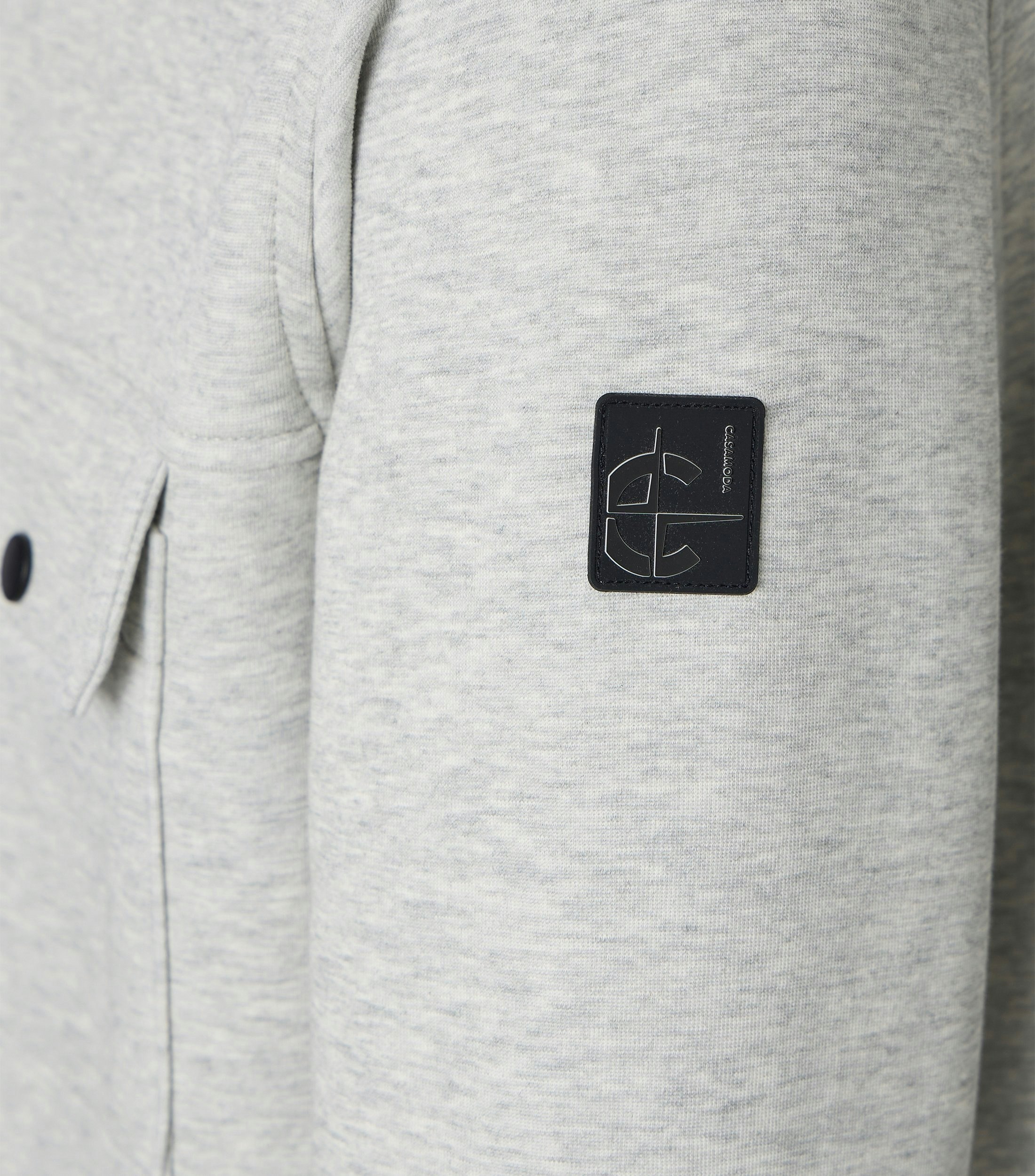 Hemdjacke im unifarbenen Design in der Farbe Grau