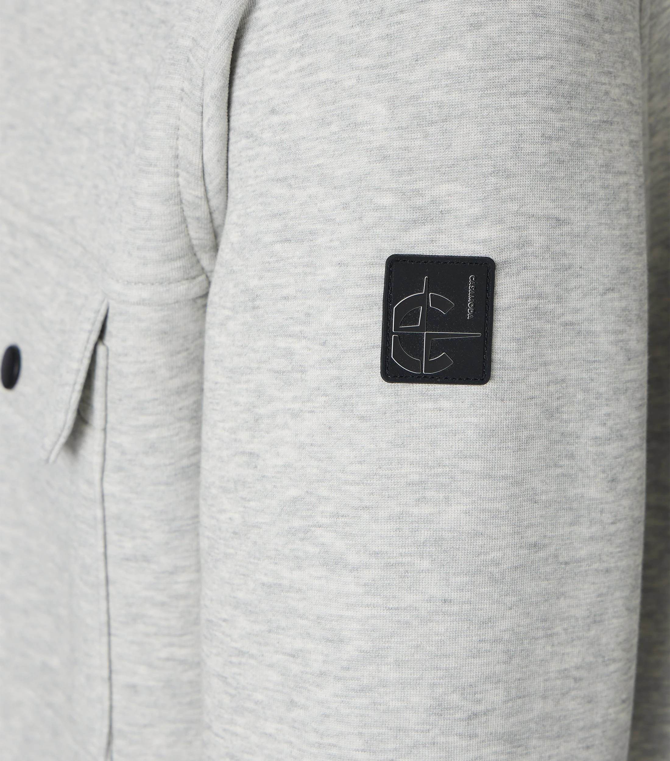 Hemdjacke im unifarbenen Design in der Farbe Grau