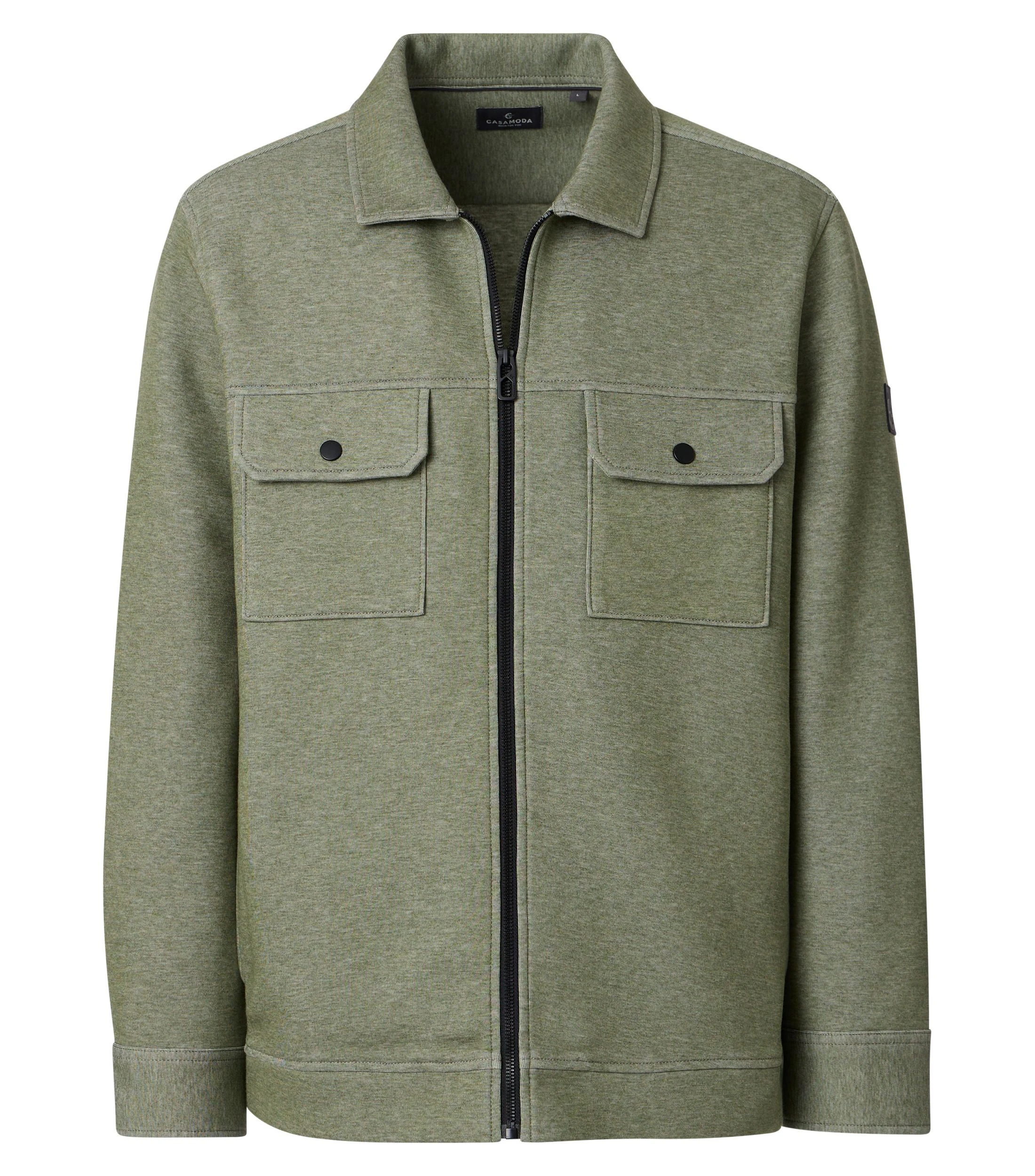Sweatjacke im unifarbenen Design in der Farbe Grün