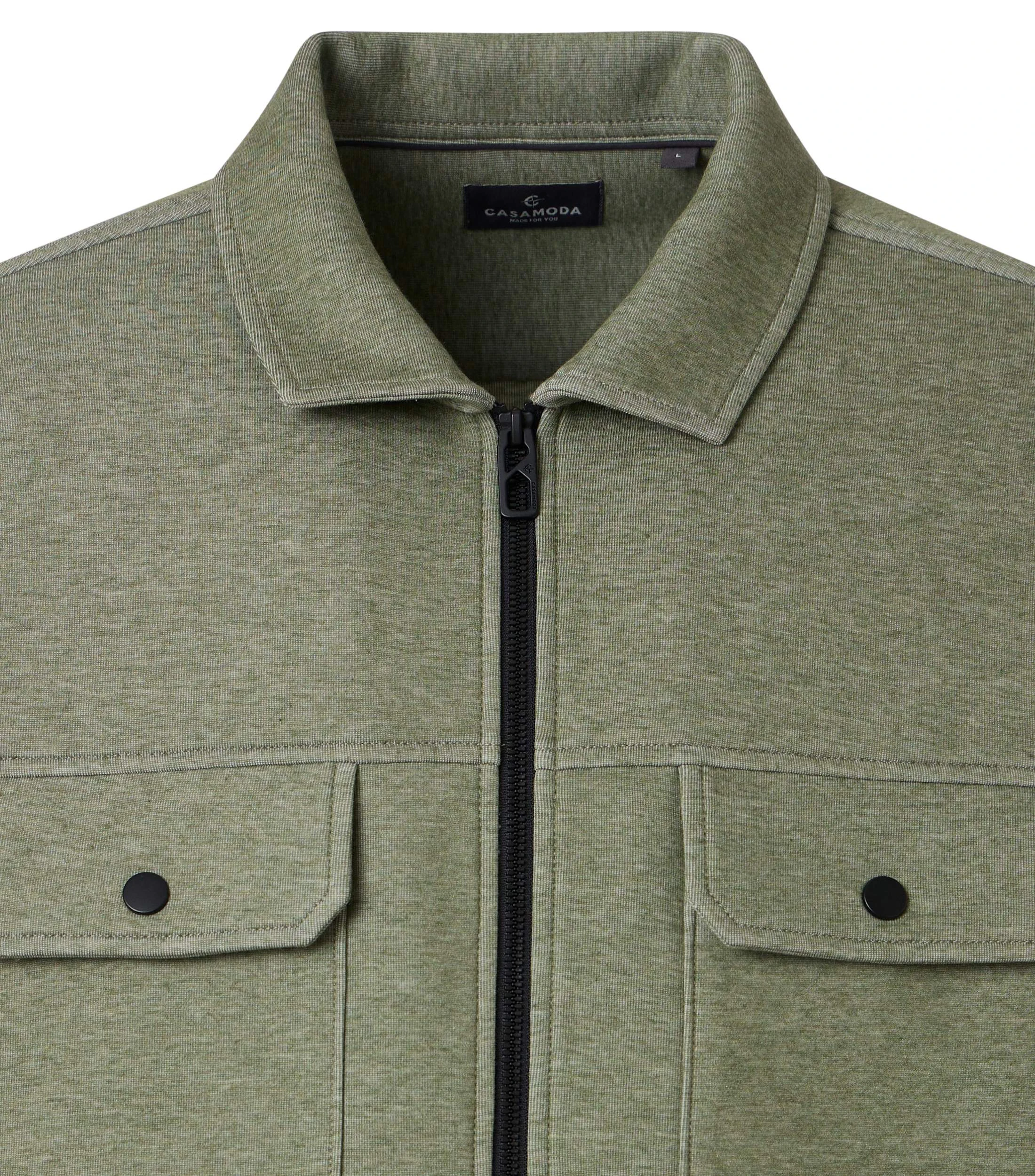 Sweatjacke im unifarbenen Design in der Farbe Grün
