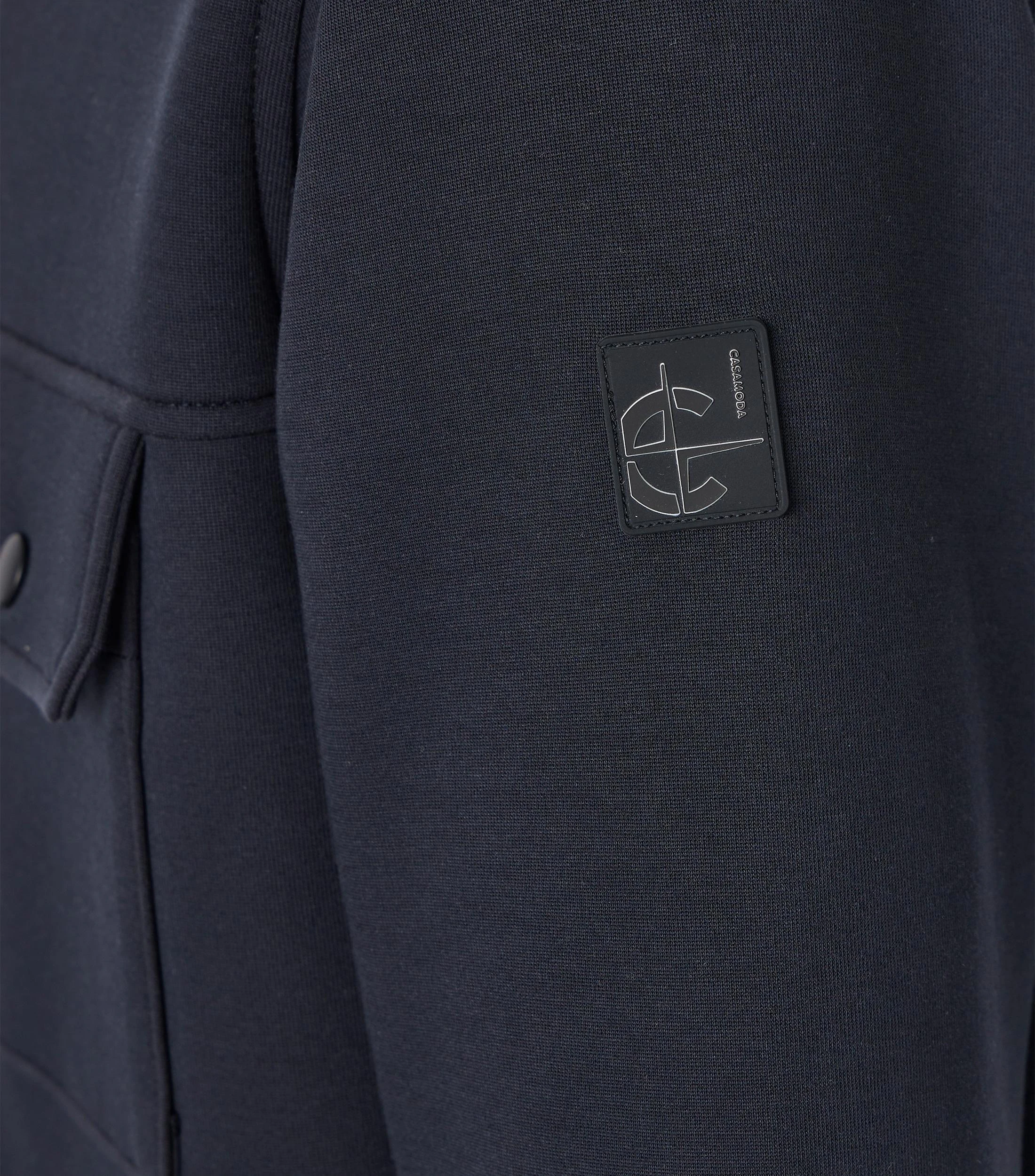 Hemdjacke im unifarbenen Design in der Farbe Dunkelblau
