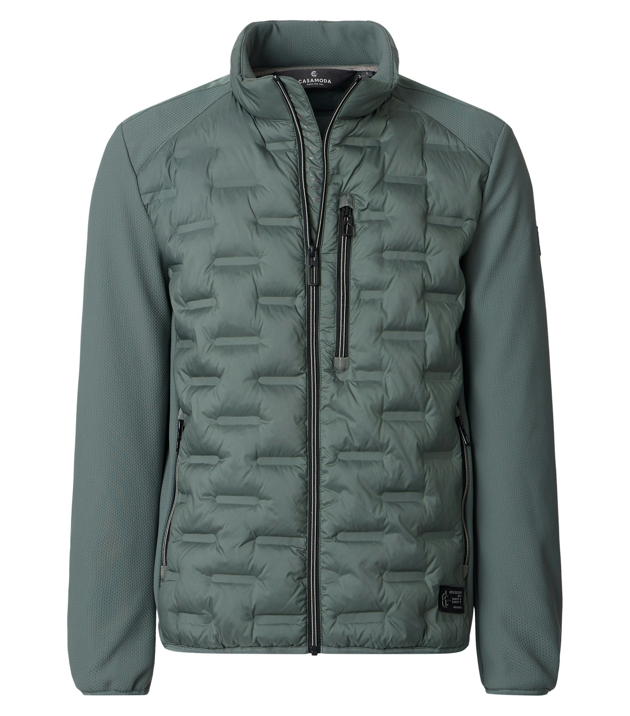 Jacke im unifarbenen Design in der Farbe Grün