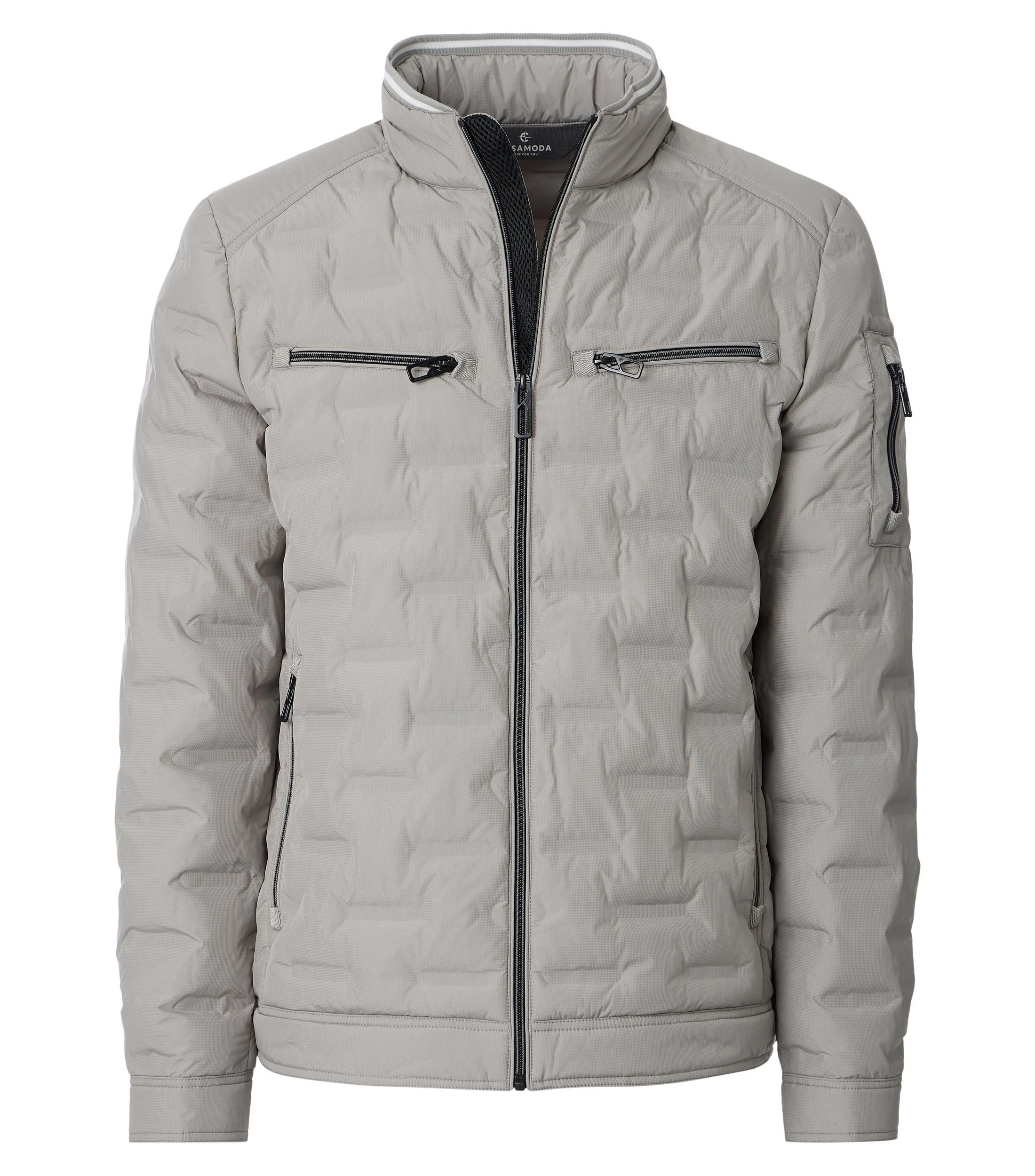 Jacke im unifarbenen Design in der Farbe Grau