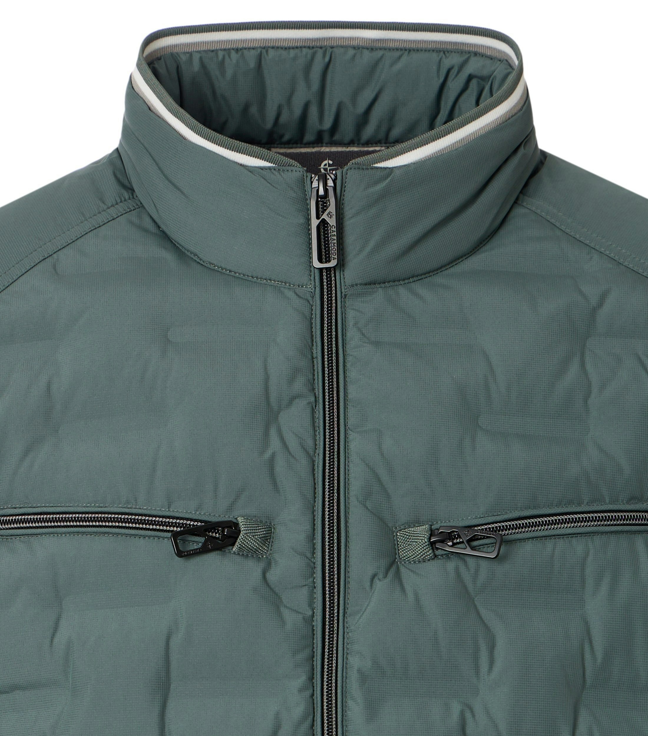 Jacke im unifarbenen Design in der Farbe Kiefergrün