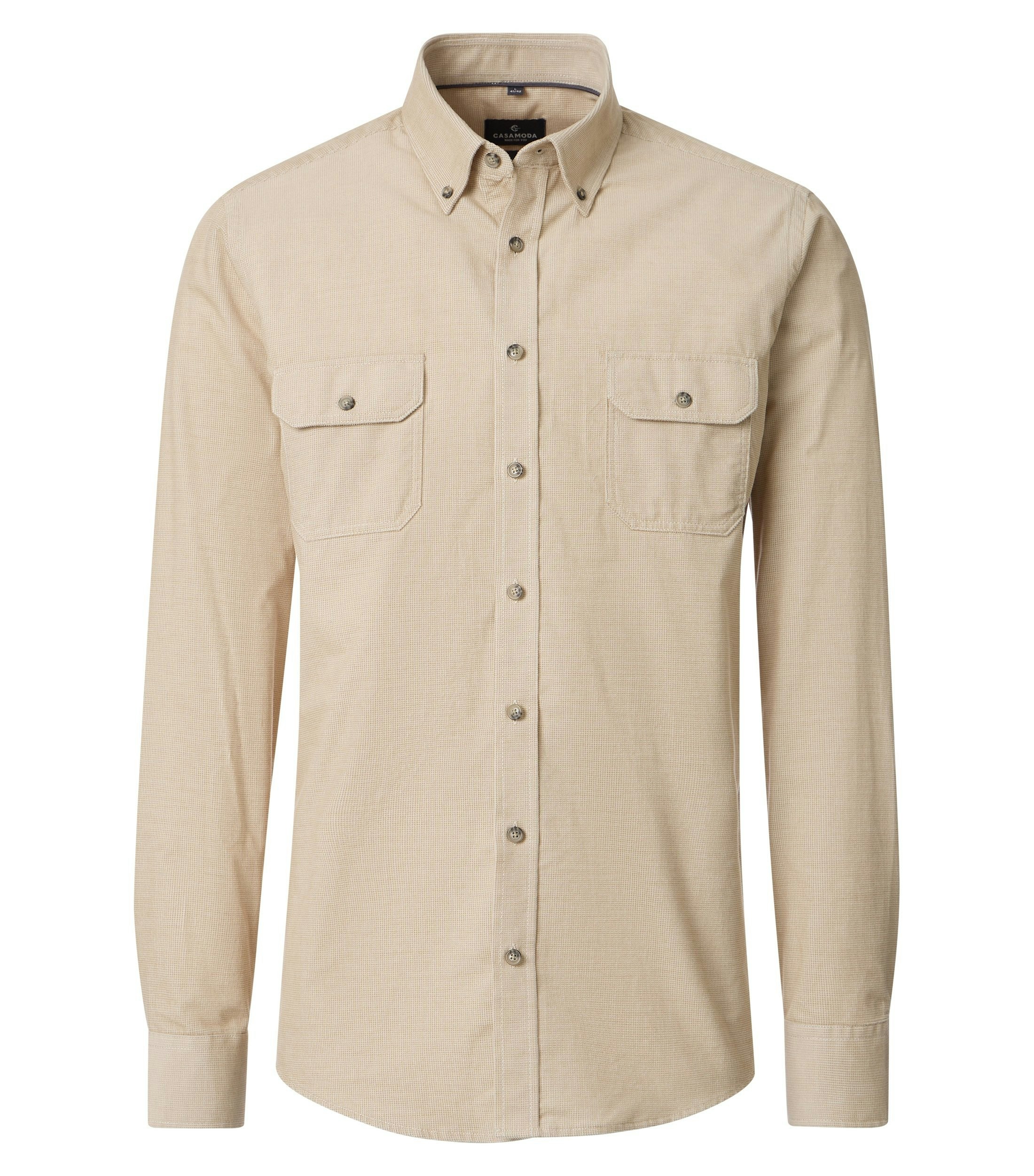 Freizeithemd im unifarbenen Design in der Farbe Beige