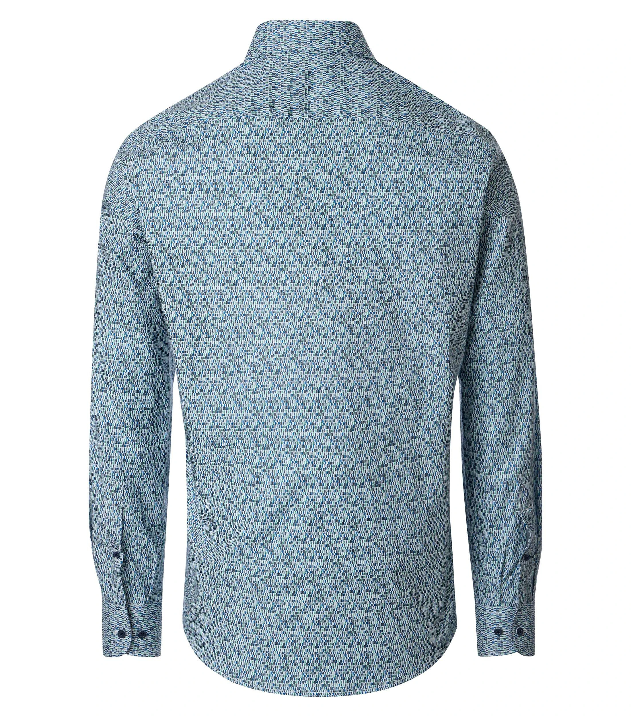 Freizeithemd im Print-Muster in der Farbe Blau