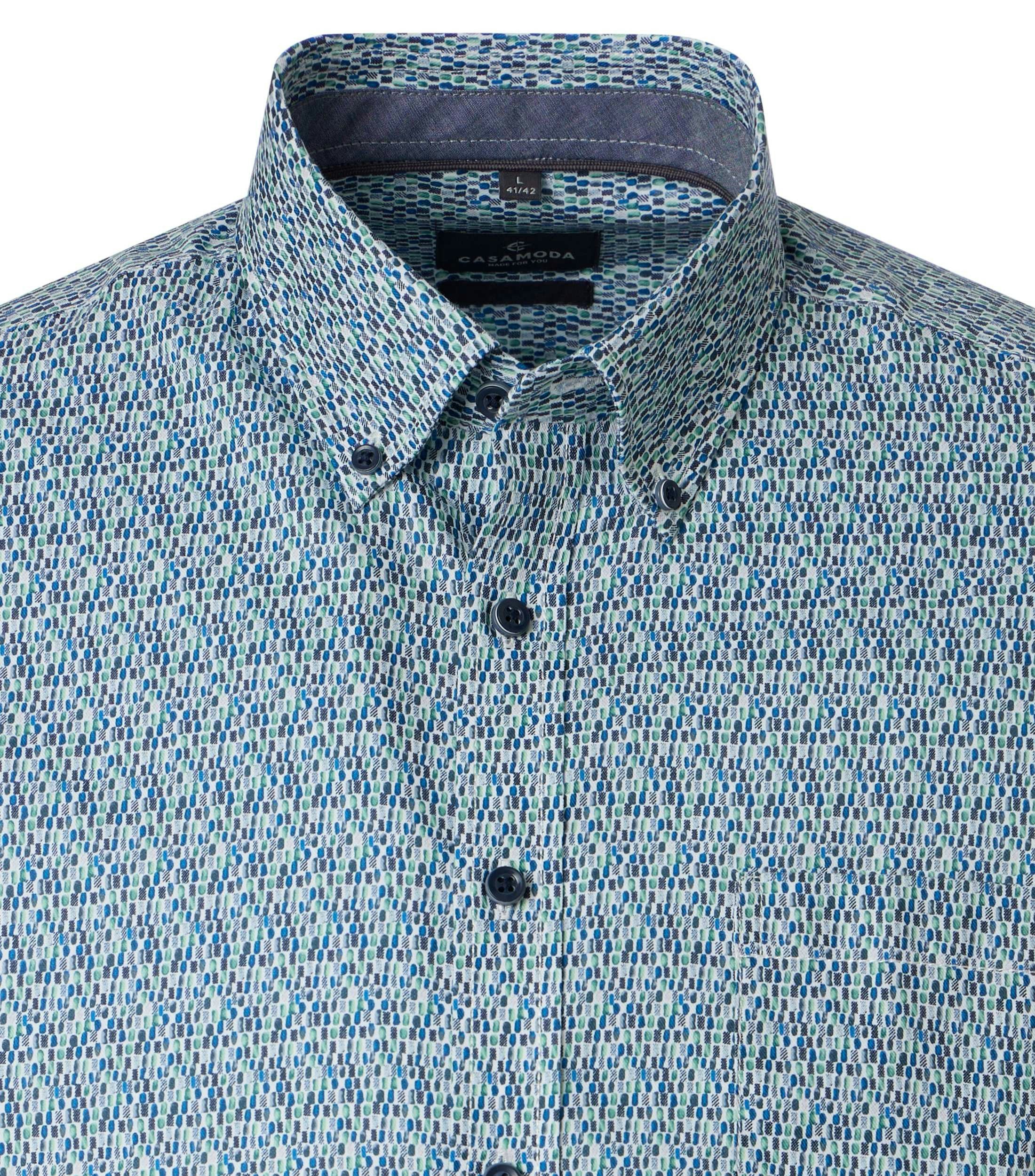 Freizeithemd im Print-Muster in der Farbe Blau