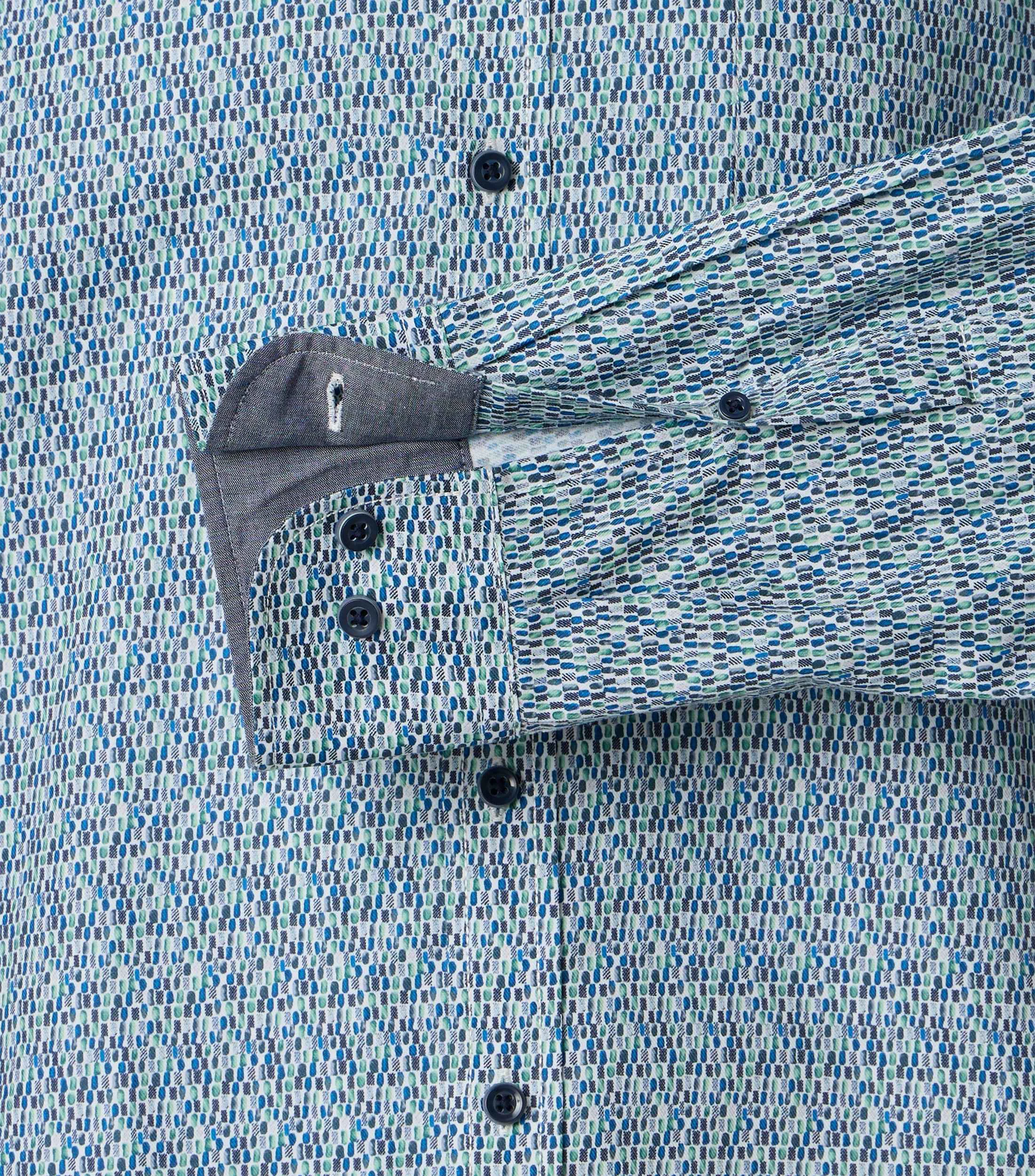 Freizeithemd im Print-Muster in der Farbe Blau
