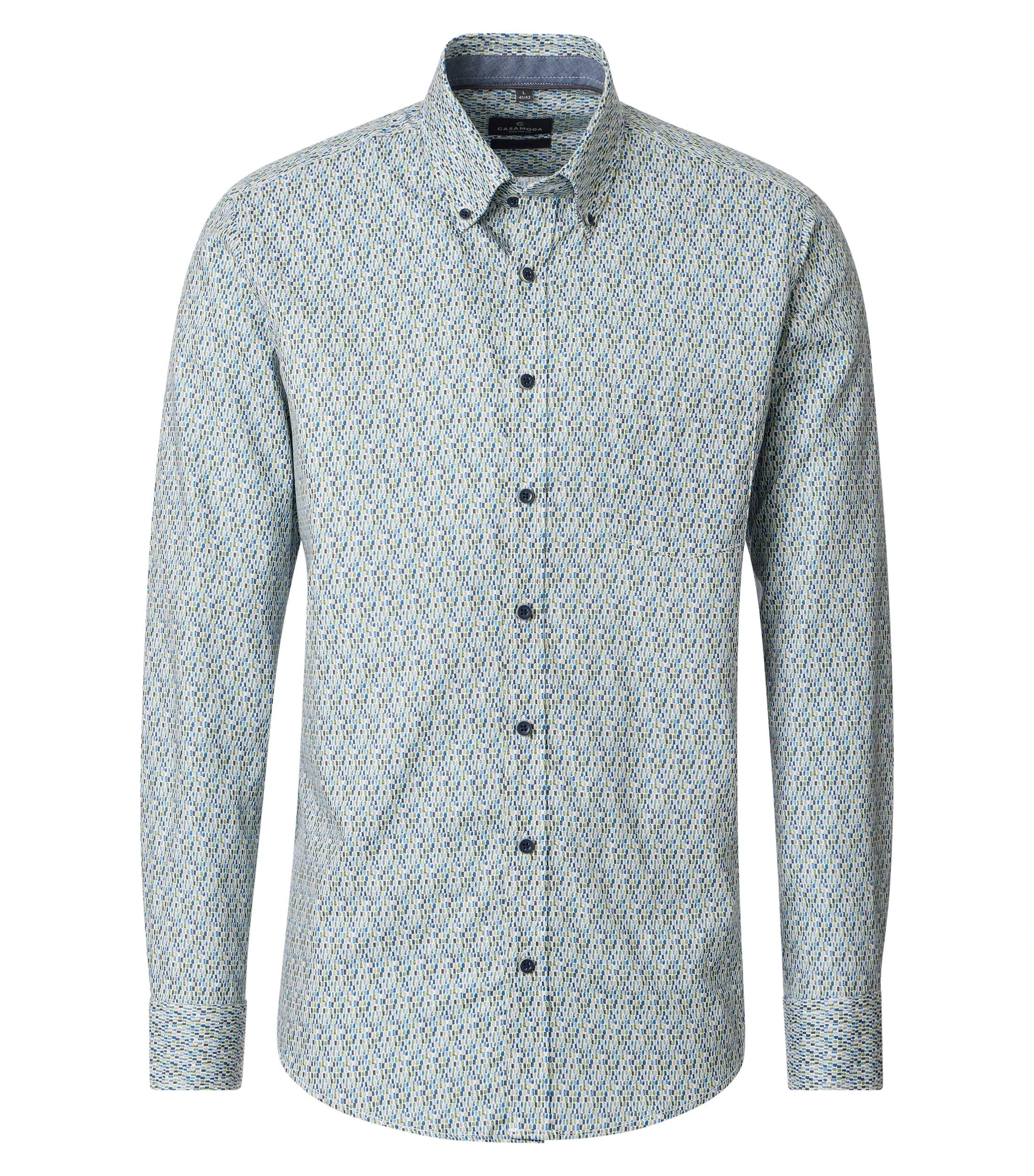 Freizeithemd im Print-Muster in der Farbe Beige