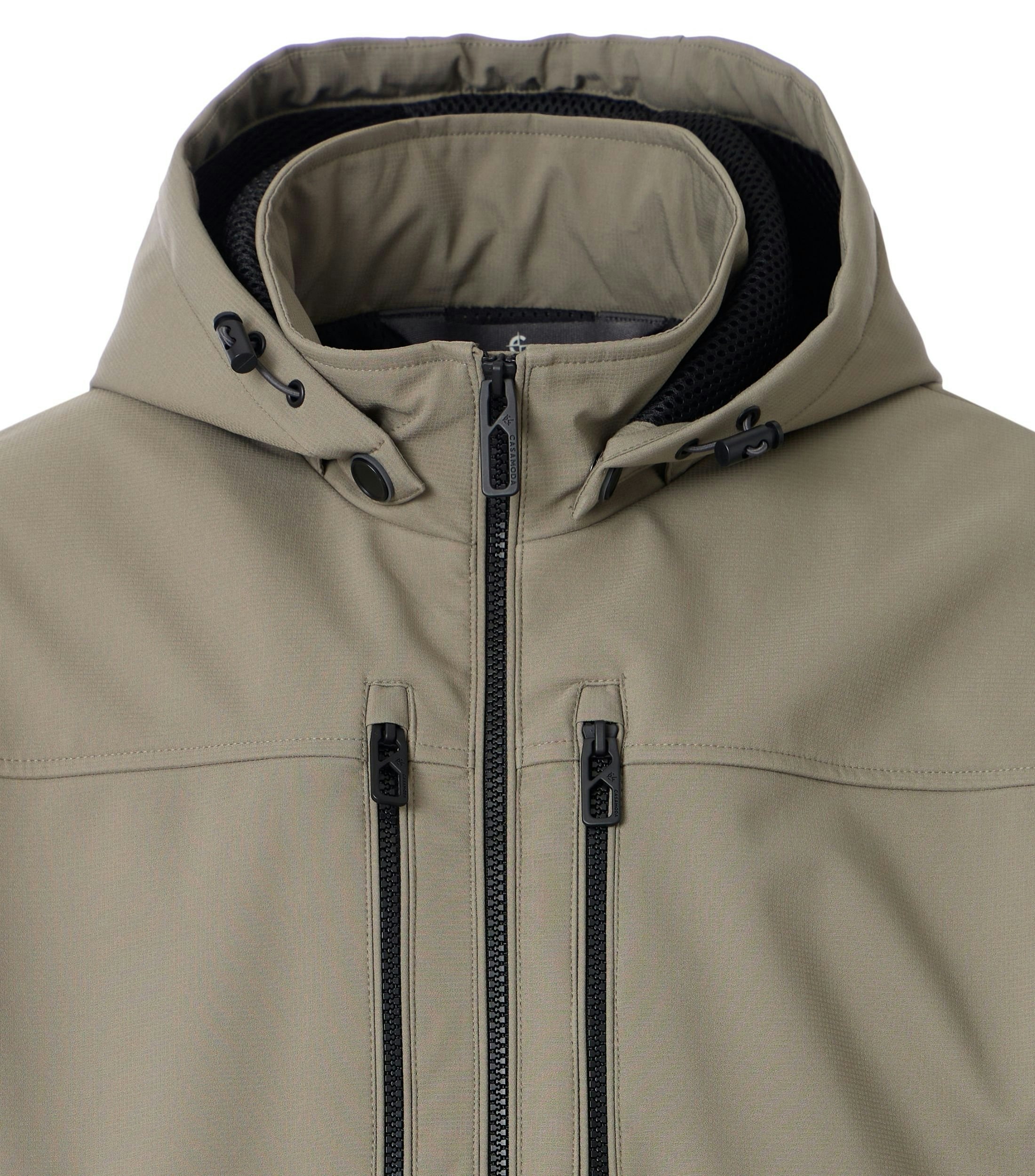Softshelljacke im unifarbenen Design in der Farbe Sand