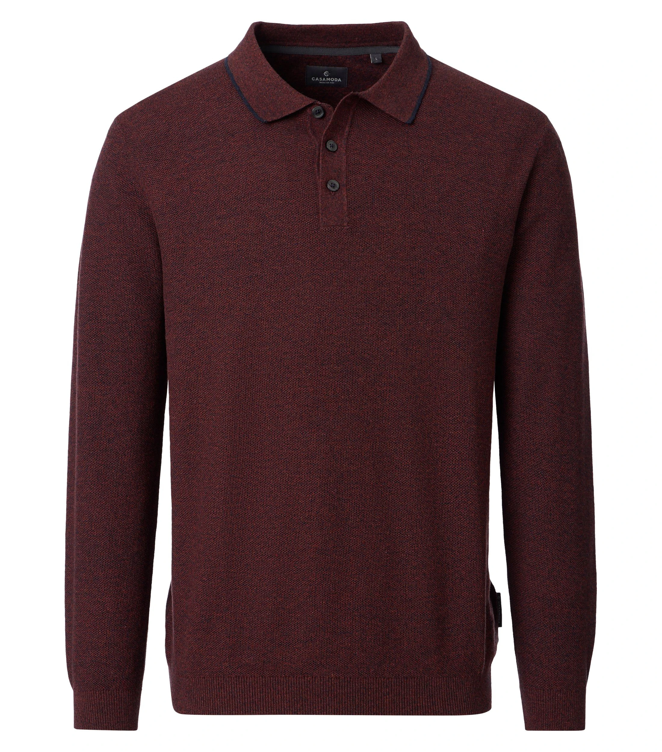 Polo-Shirt im unifarbenen Design in der Farbe Rot