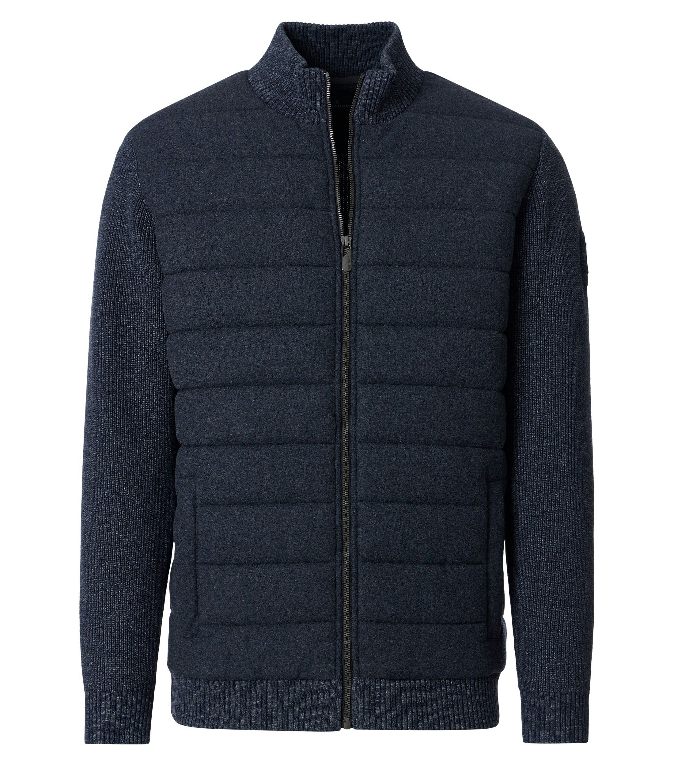 Strickjacke im unifarbenen Design in der Farbe Dunkelblau