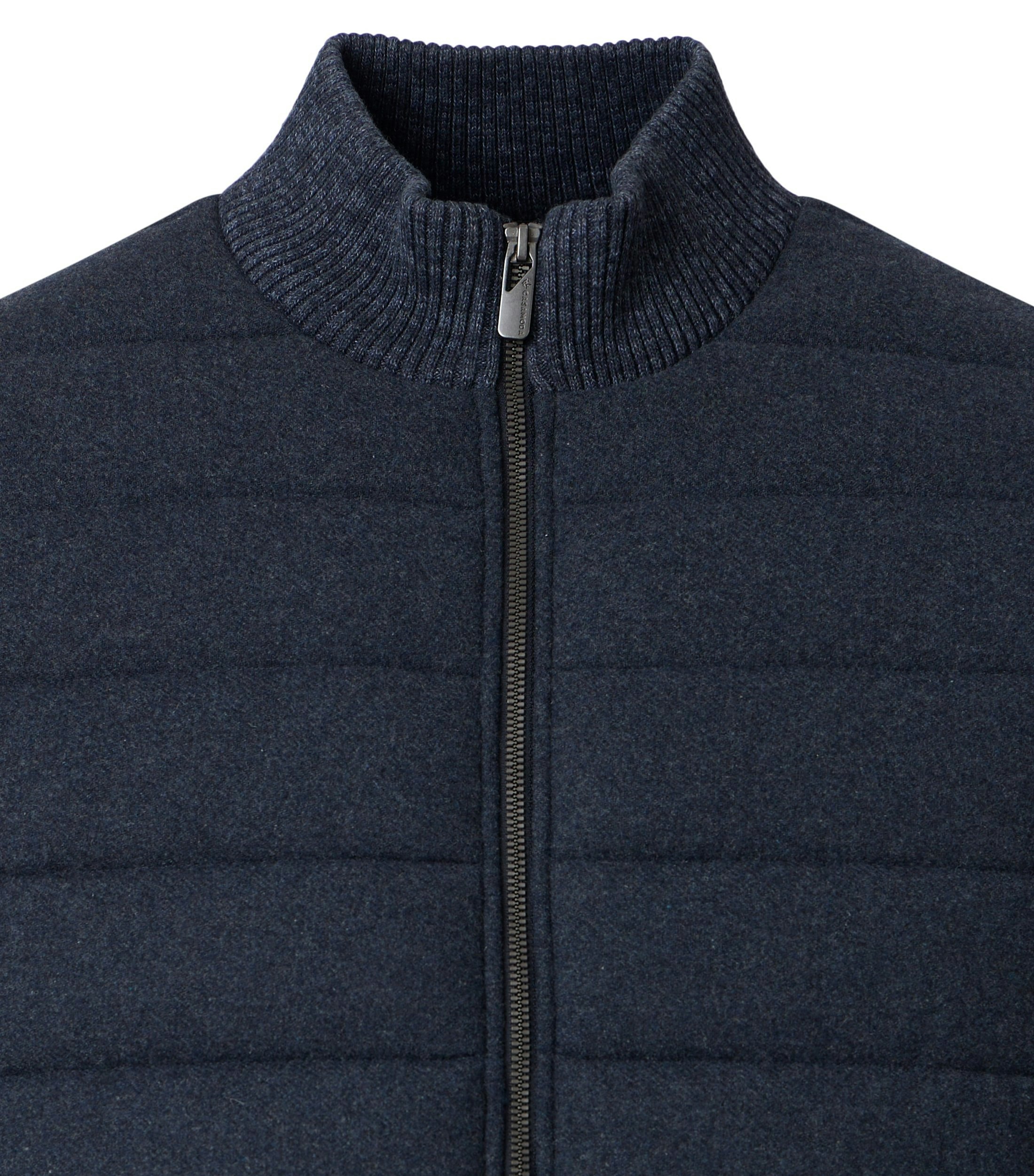 Strickjacke im unifarbenen Design in der Farbe Dunkelblau