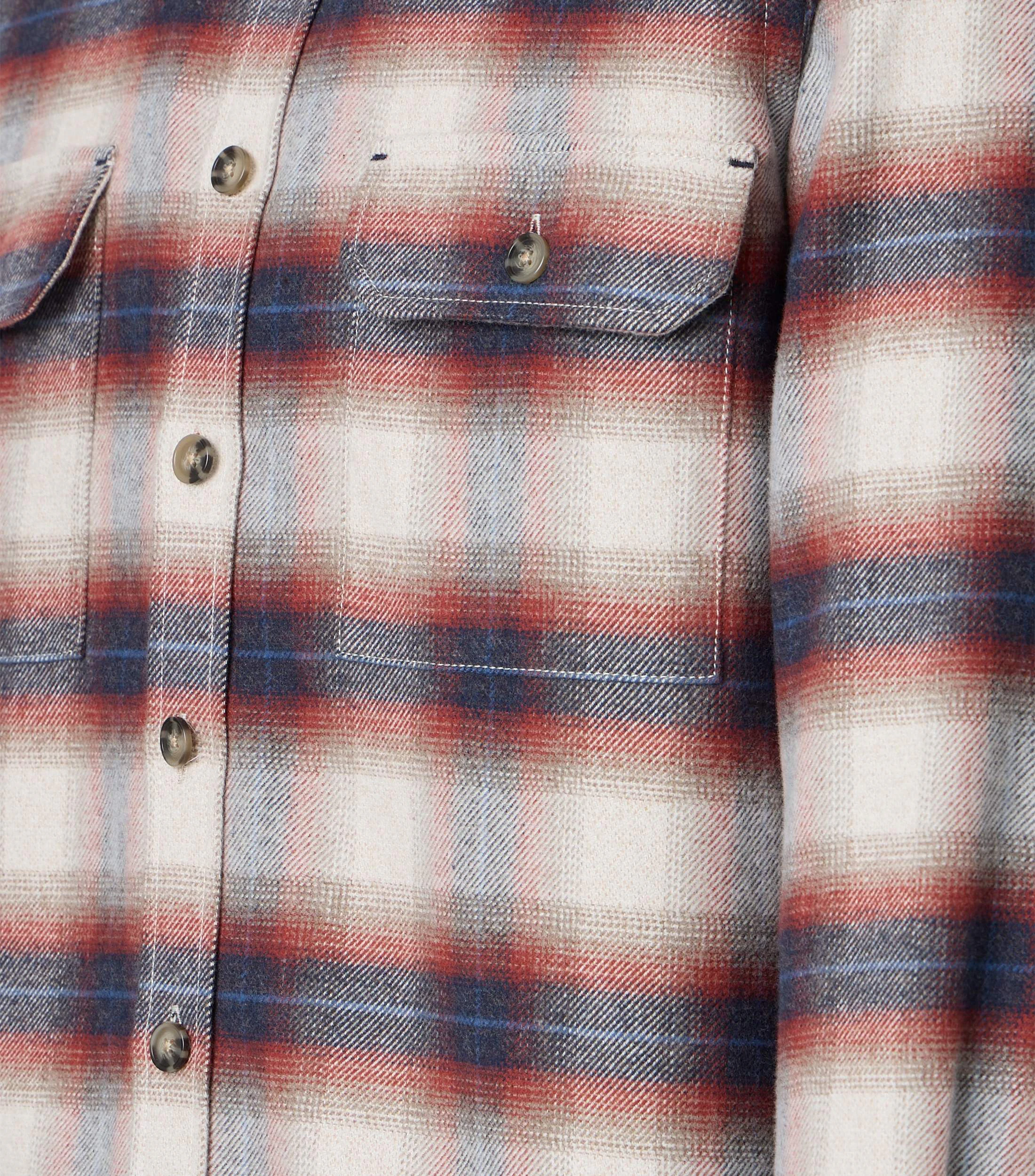Hemdjacke im karierten Muster in der Farbe Rot