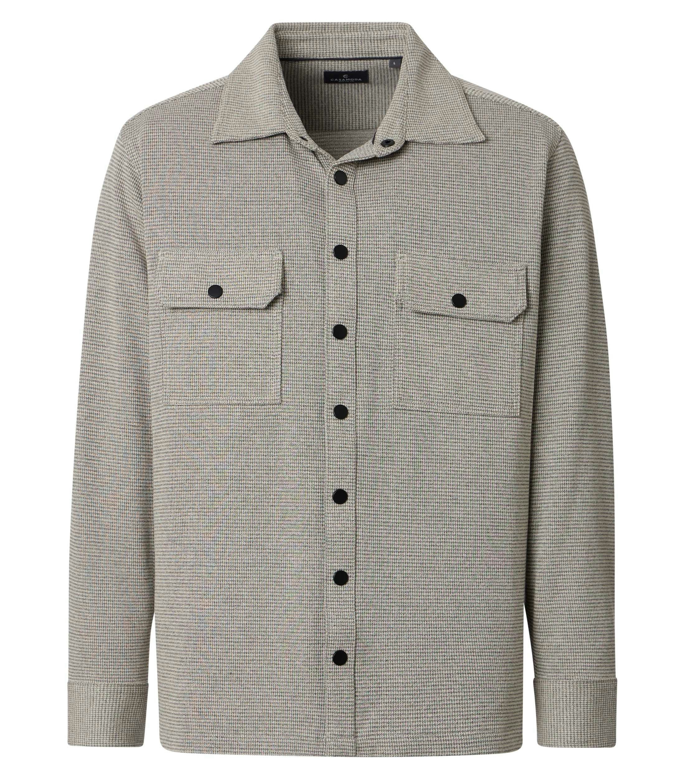 Hemdjacke im unifarbenen Design in der Farbe Beige