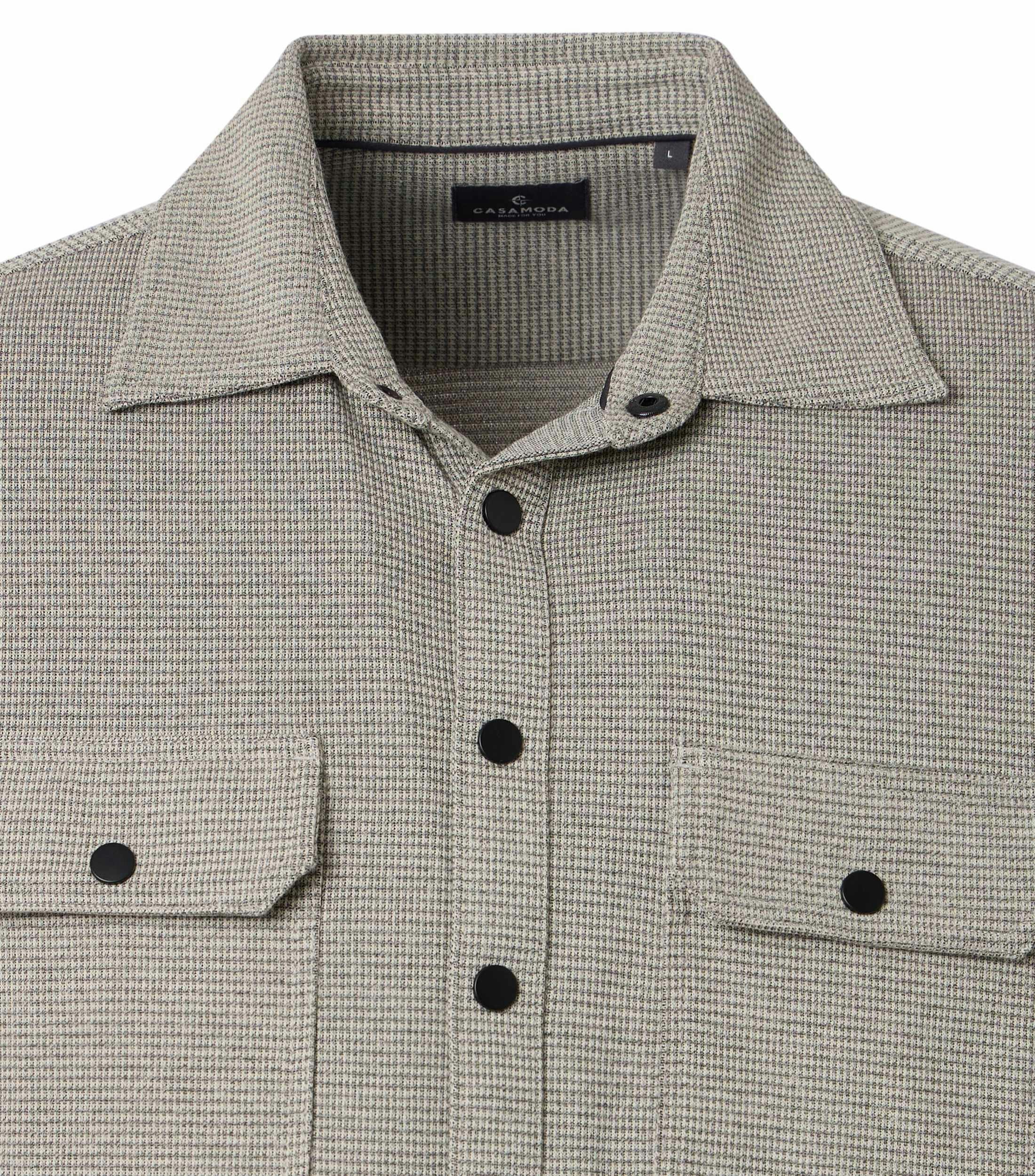 Hemdjacke im unifarbenen Design in der Farbe Beige