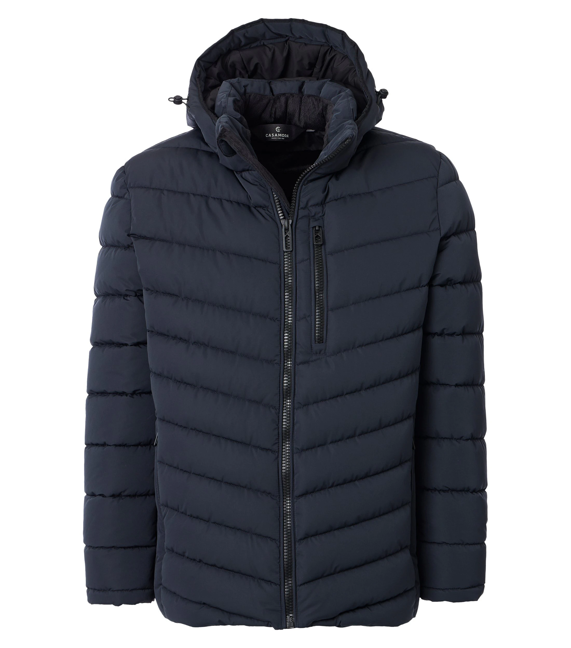 Jacke im unifarbenen Design in der Farbe Dunkelblau