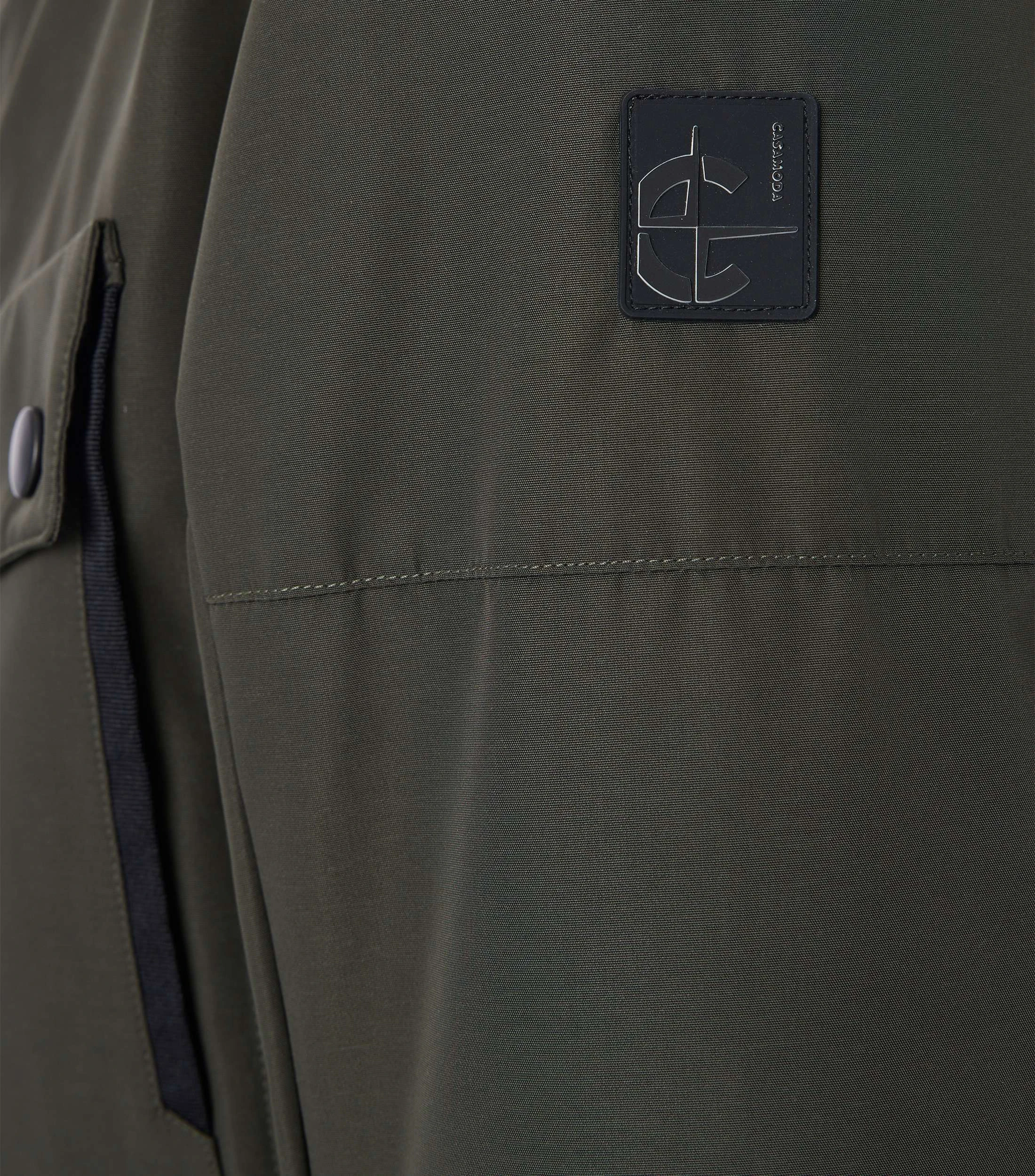 Jacke im unifarbenen Design in der Farbe Dunkelgrün