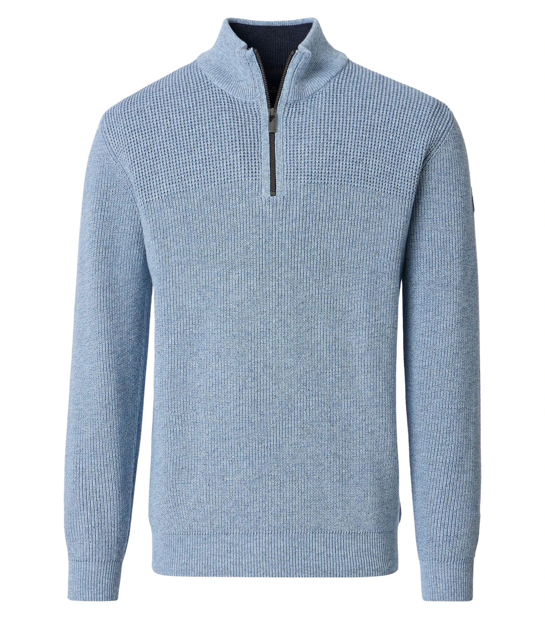 Troyer im unifarbenen Design in der Farbe Hellblau