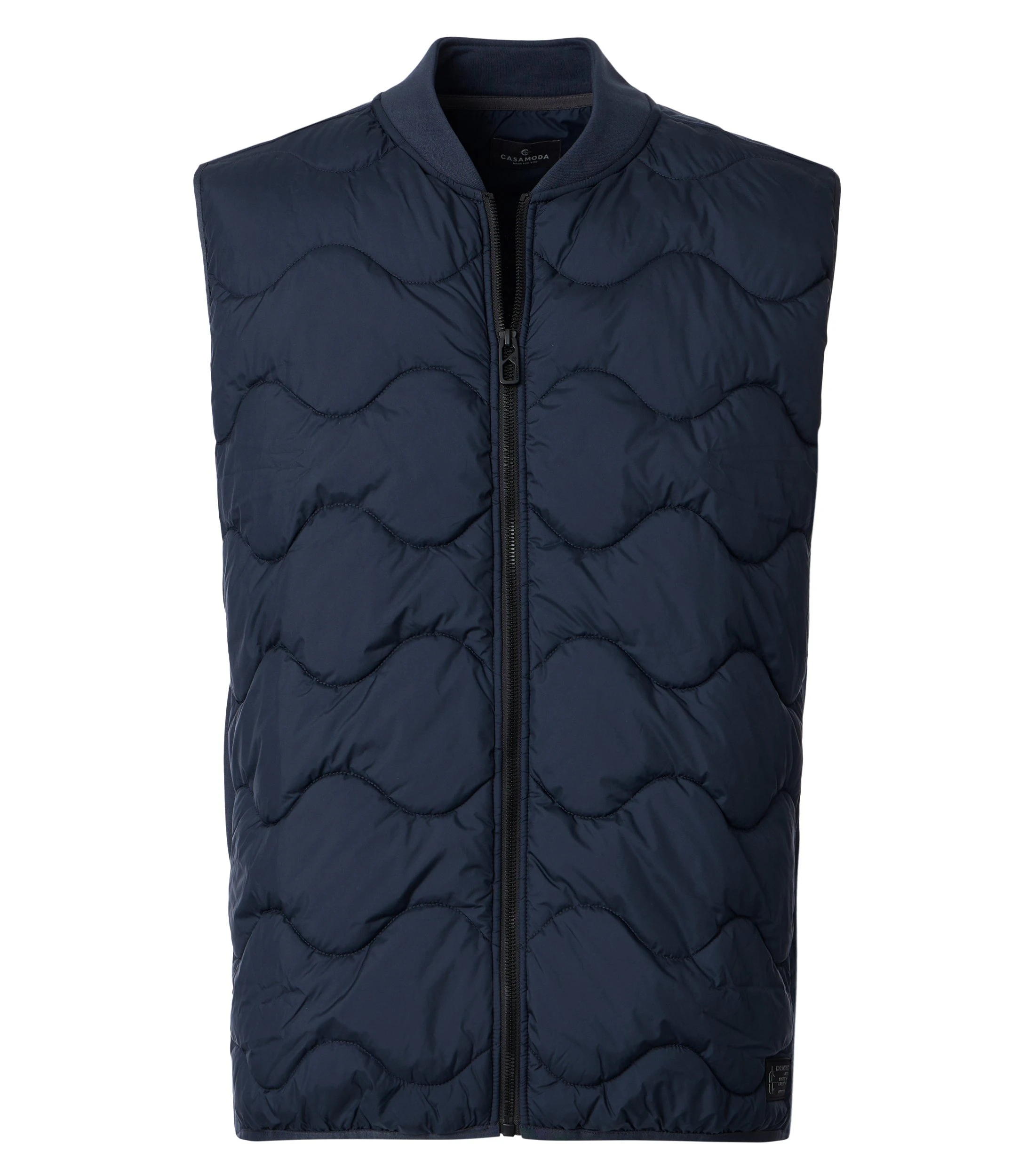 Sweatweste im unifarbenen Design in der Farbe Dunkelblau