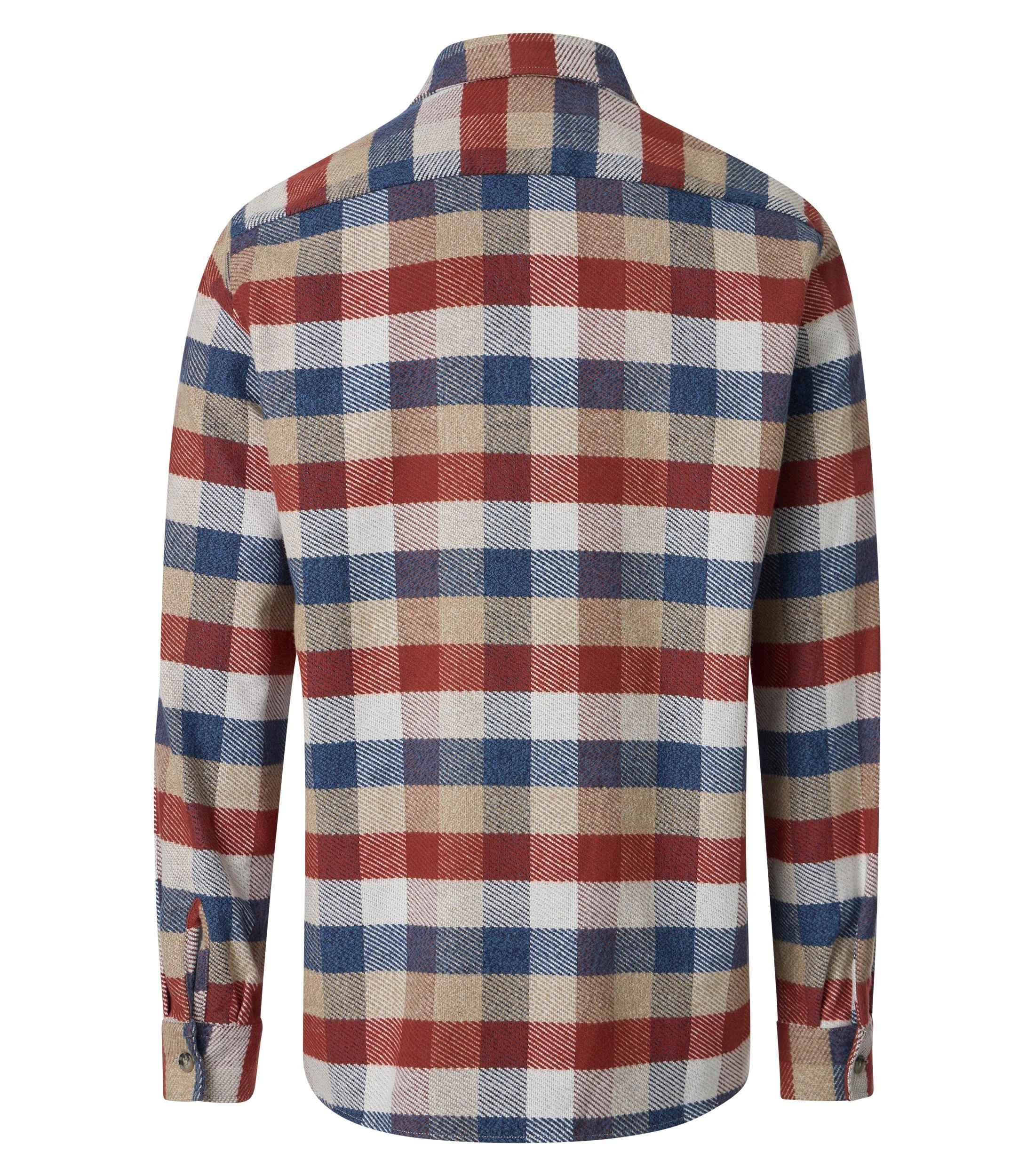 Hemdjacke im karierten Muster in der Farbe Rot